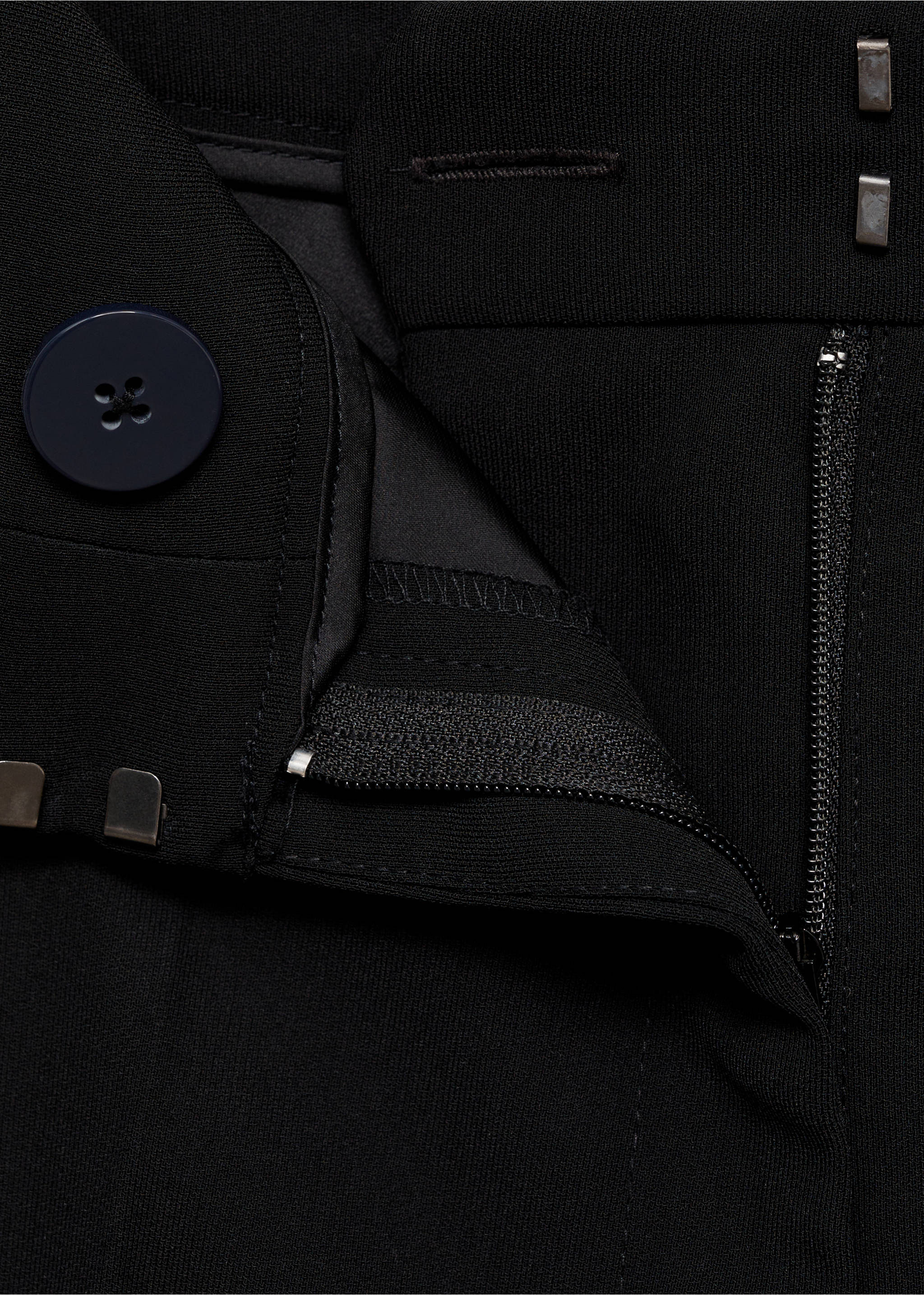 Wide leg suit trousers - Details of the article 0, Black. Ref: 87081518-00.