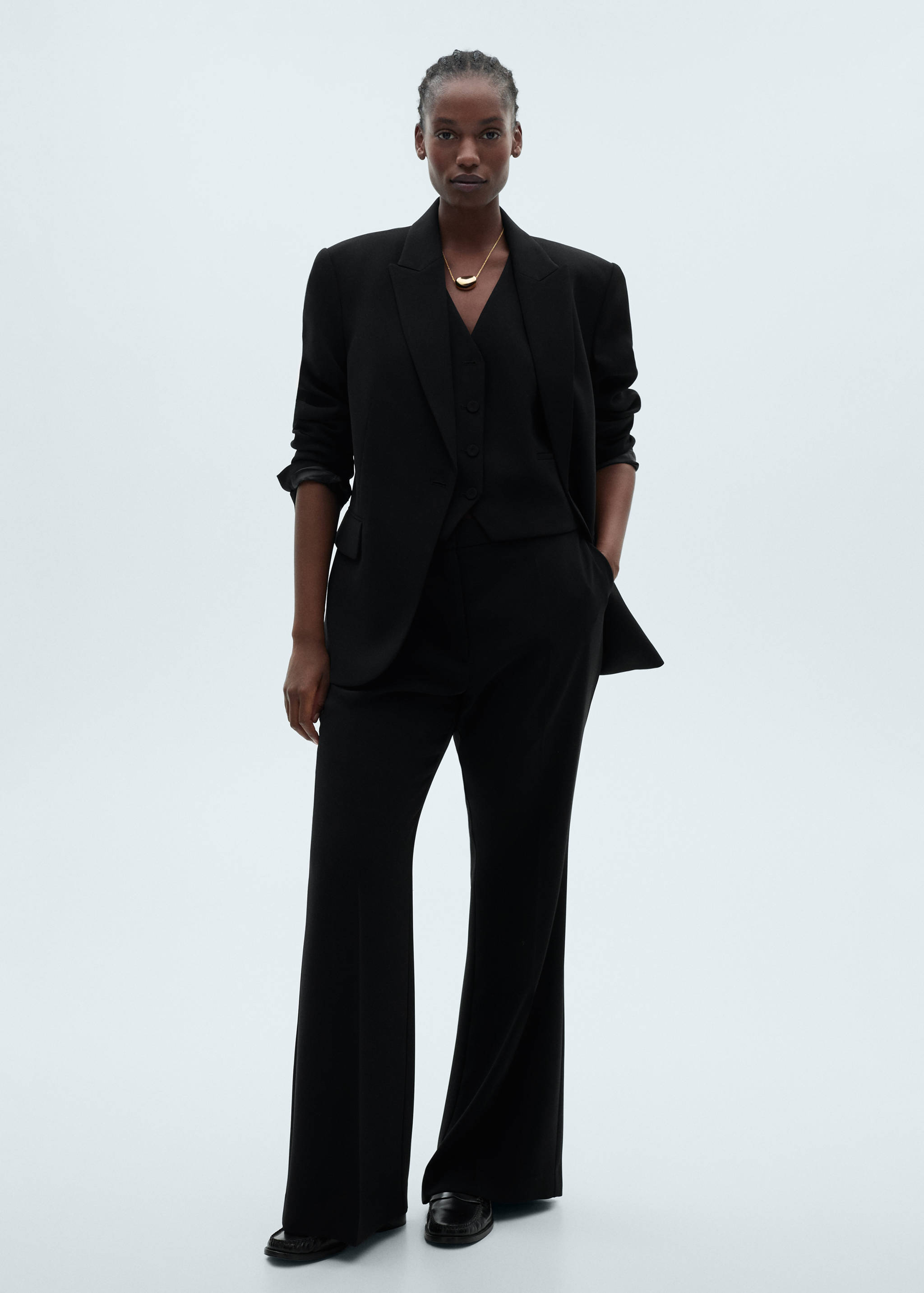 Wide leg suit trousers - Details of the article 3