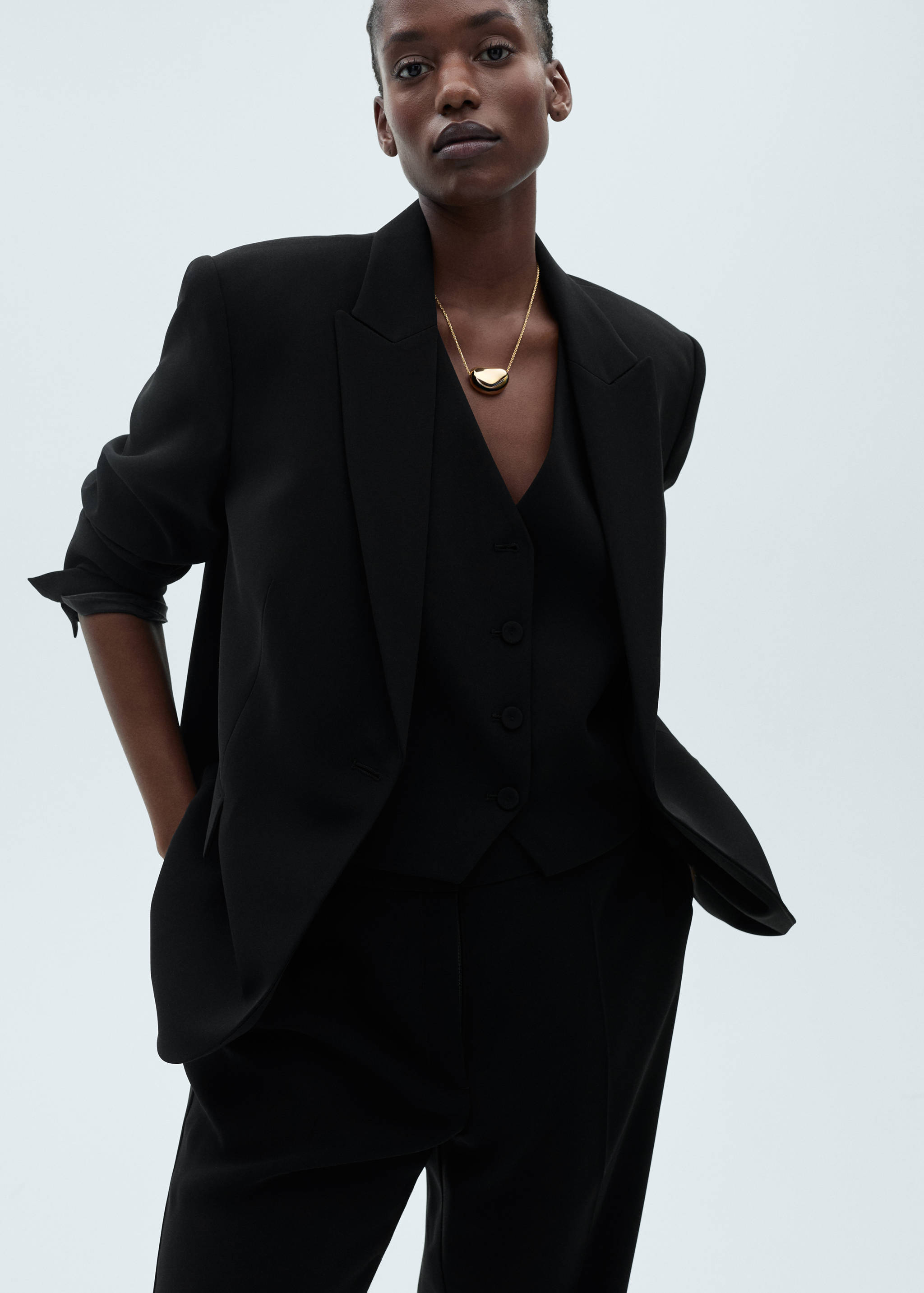 Wide leg suit trousers - Details of the article 5