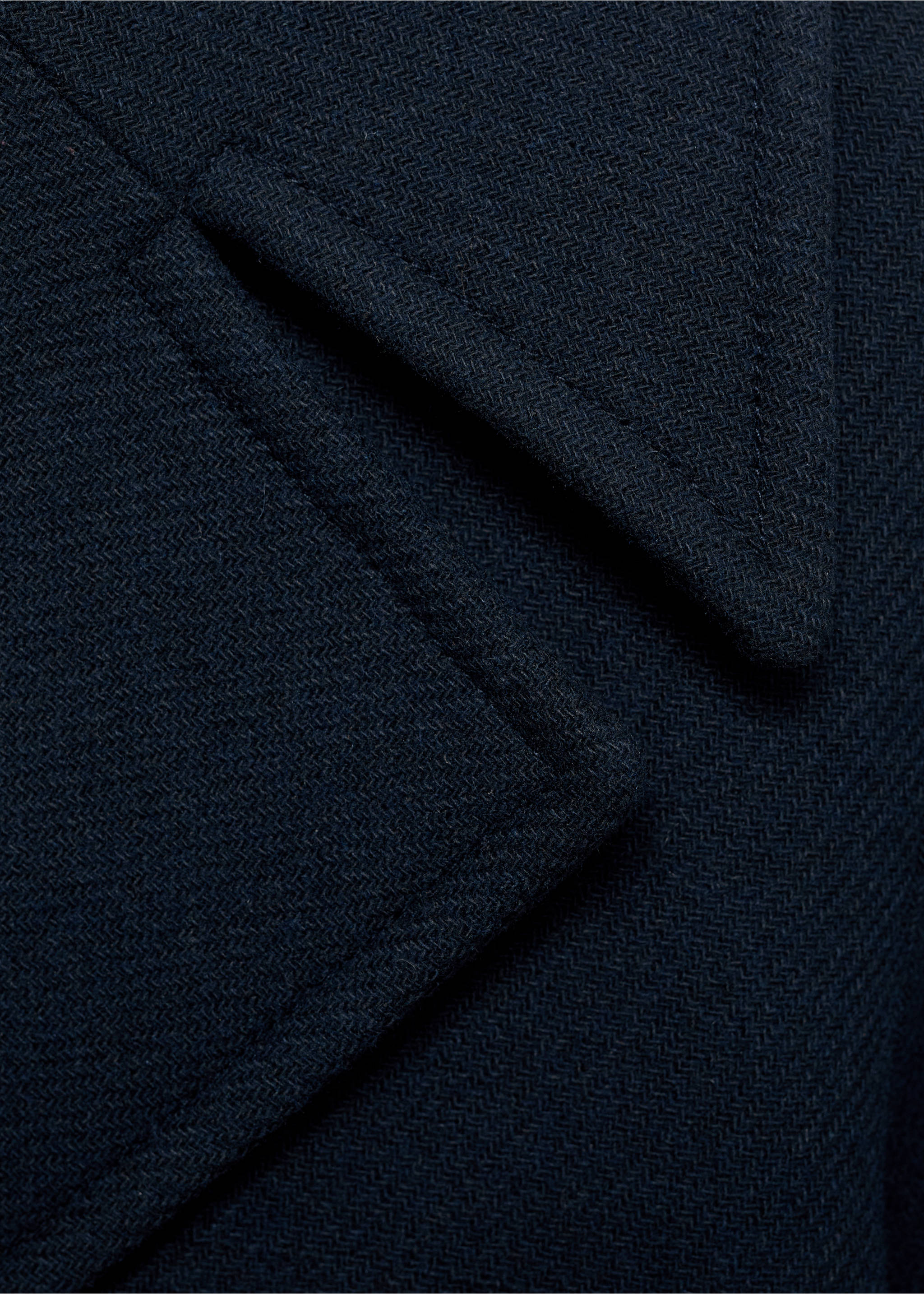 Wool-blend jacket with maxi lapels - Details of the article 8, Dark Navy. Ref: 87081521-00.