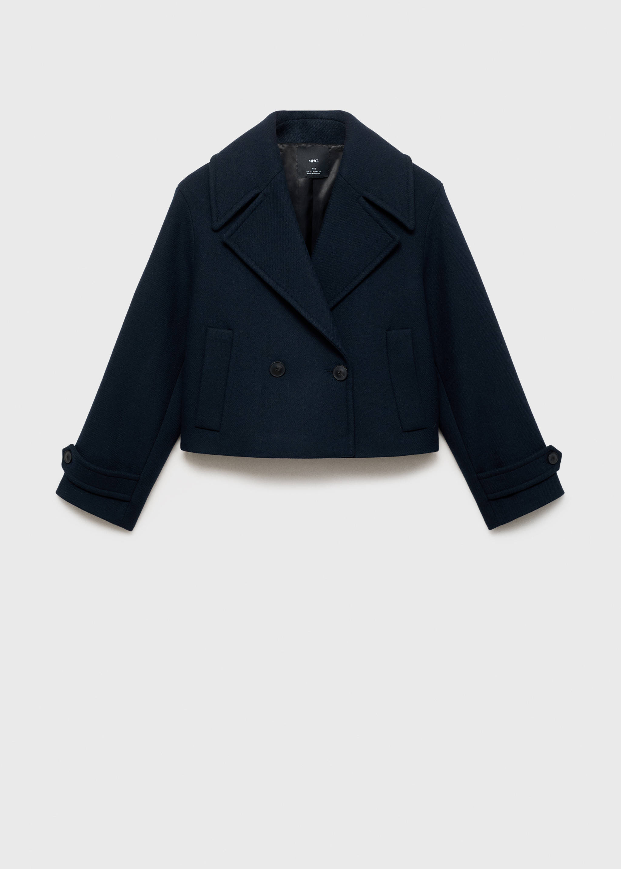 Jacke aus Wollgemisch mit Maxi-Reverskragen - Artikel ohne Model