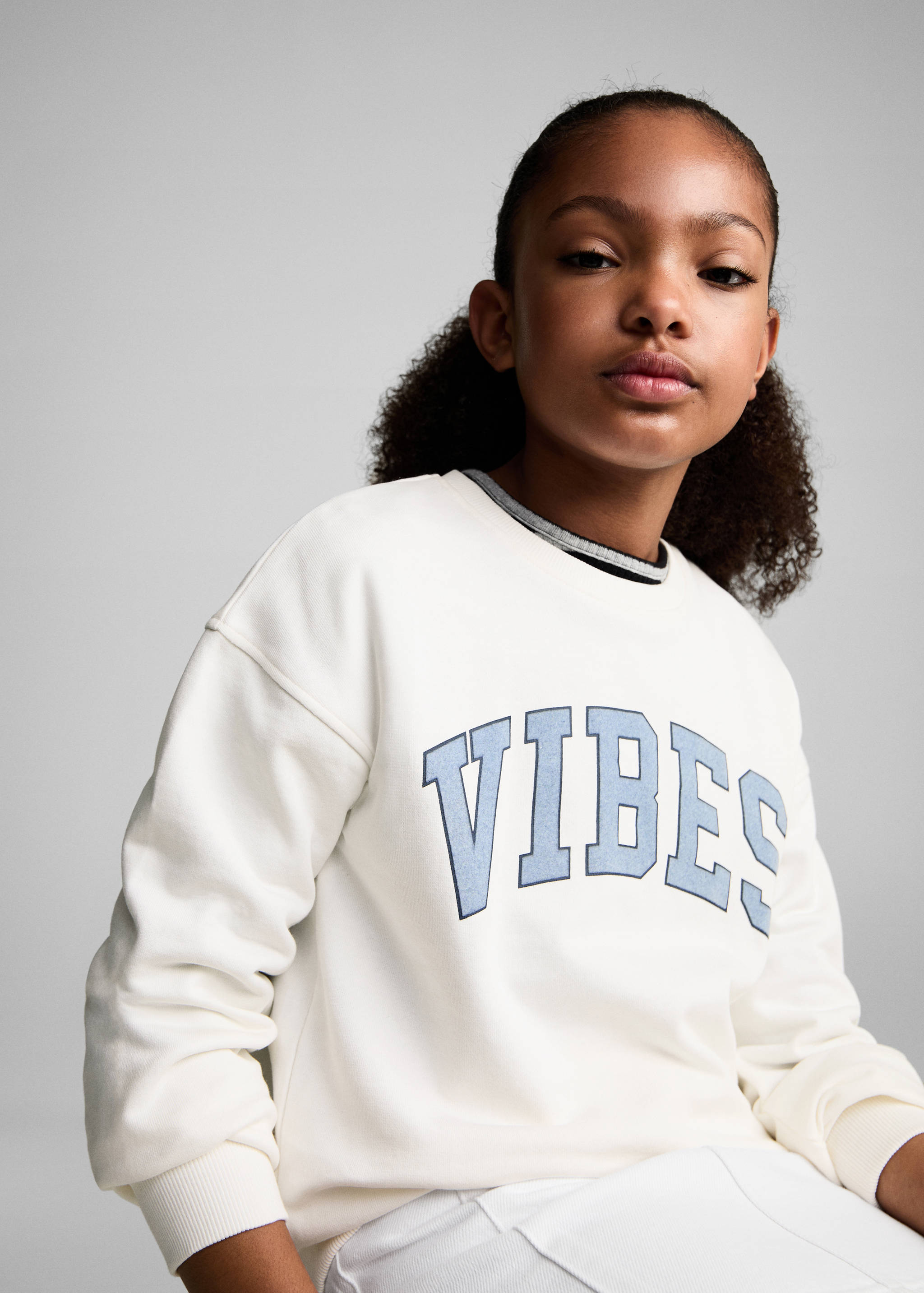 Printed message sweatshirt - Medium plane