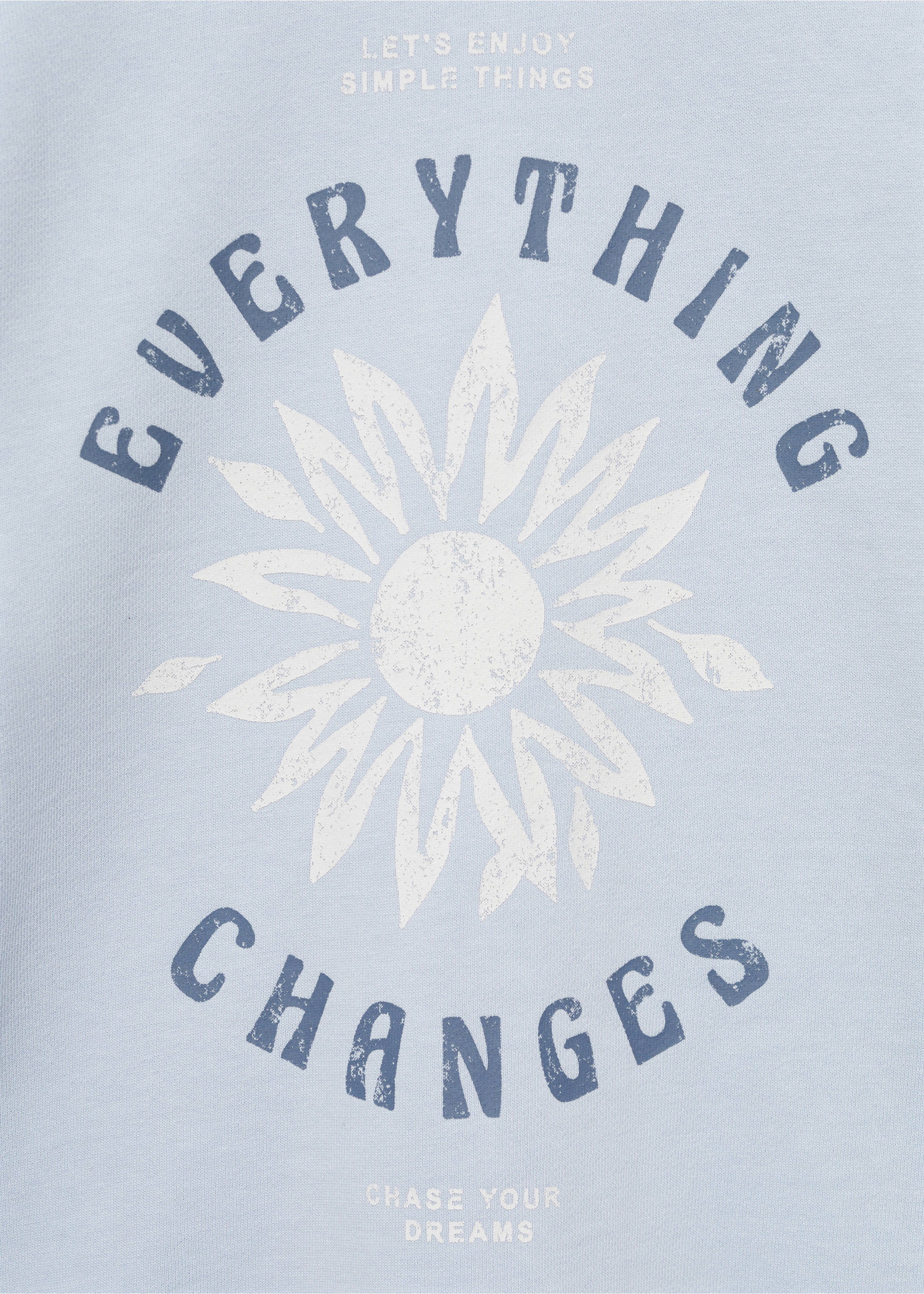 Sudadera mensaje estampado - Detalle del artículo 0, Azul celeste. Ref: 87082024-00.