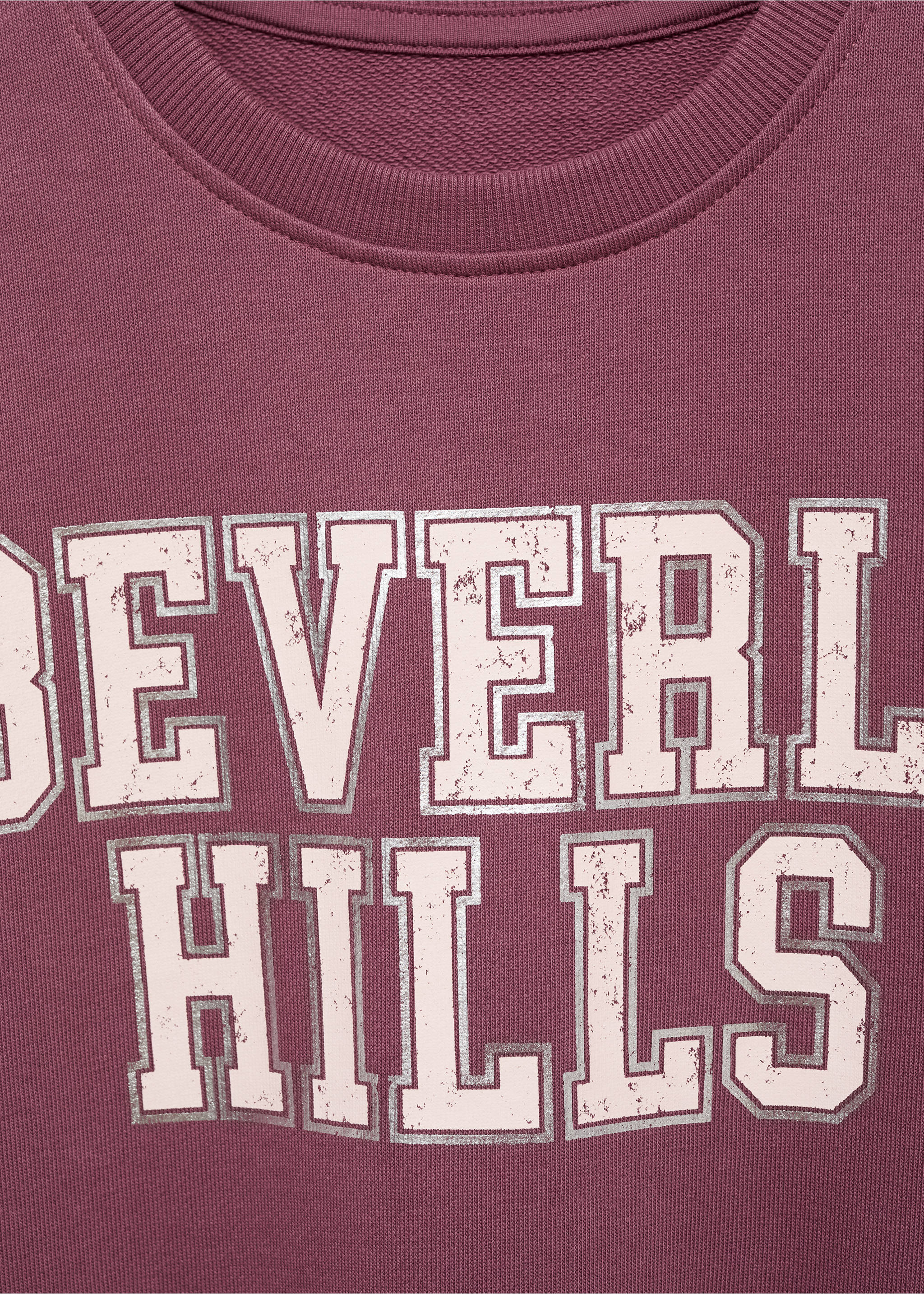 Printed message sweatshirt - Details of the article 8, Pink. Ref: 87082024-00.