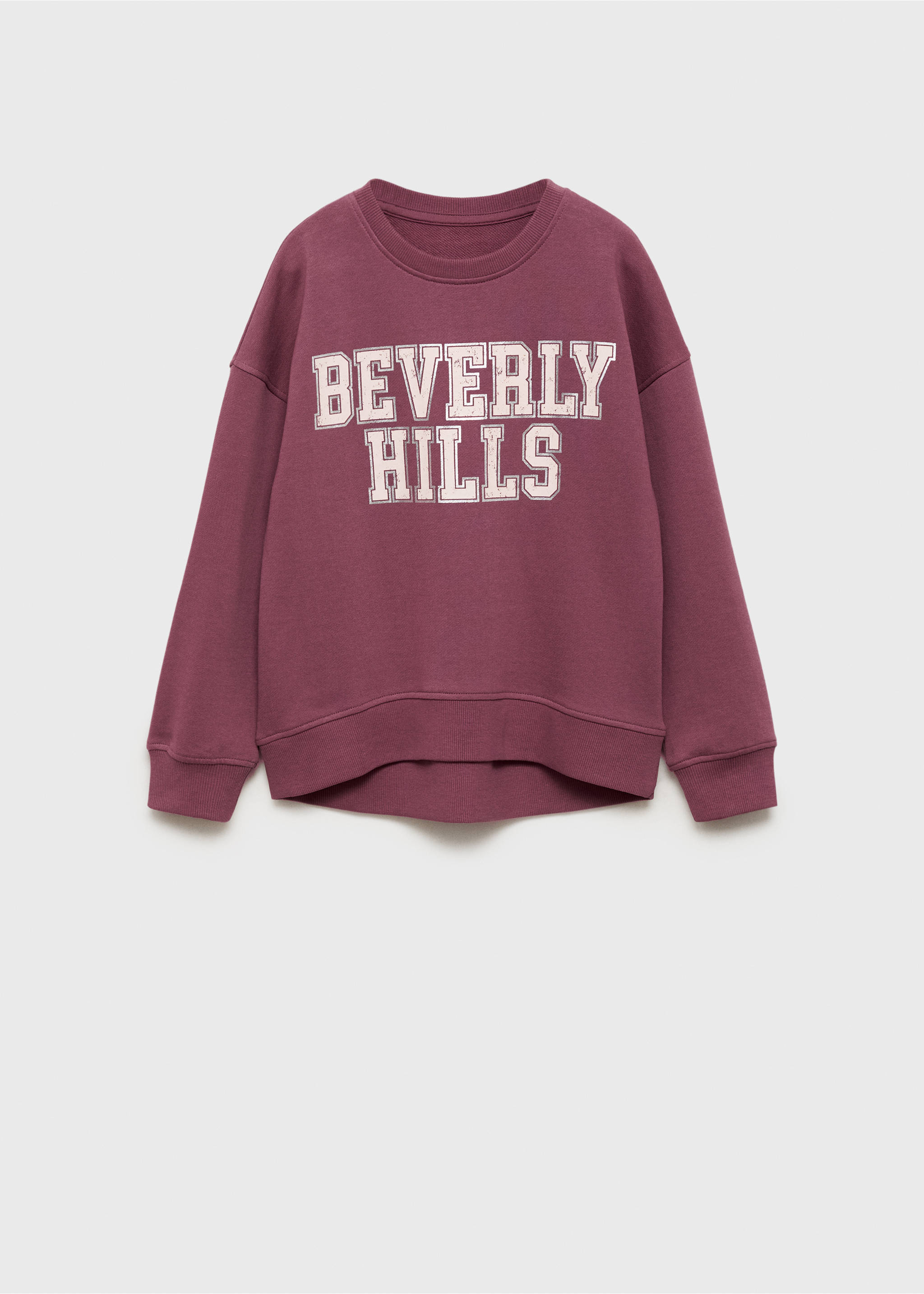 Printed message sweatshirt - Article without model, Pink. Ref: 87082024-00.