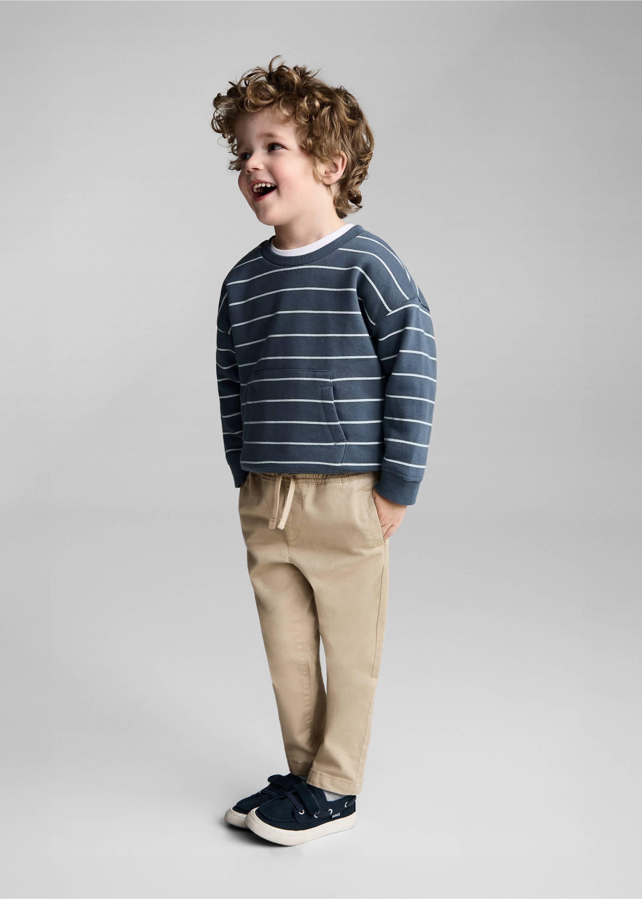 Pantalón jogger algodón - Plano general, Arena. Ref: 87082533-00.