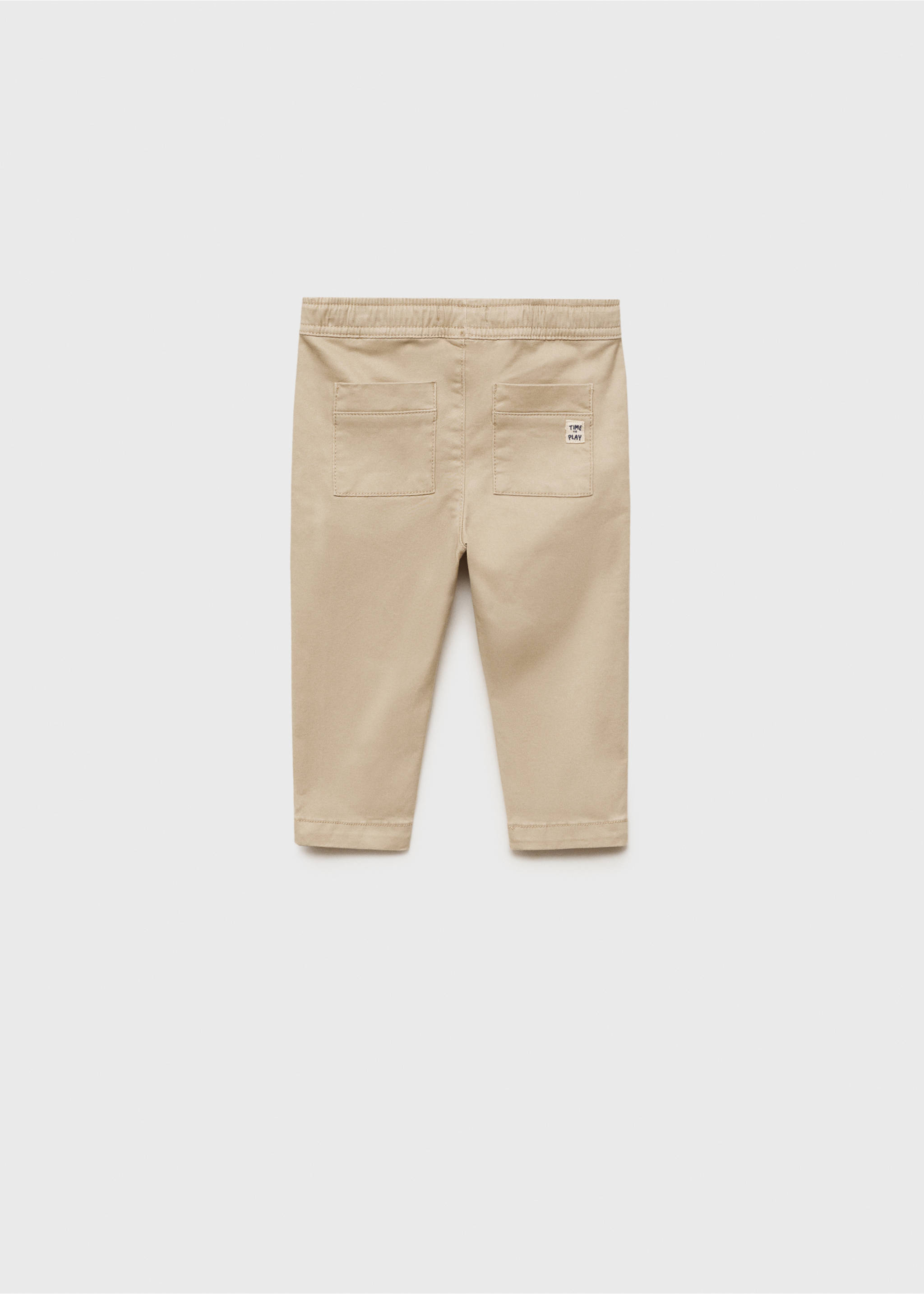 Pantalón jogger algodón - Reverso del artículo, Arena. Ref: 87082533-00.