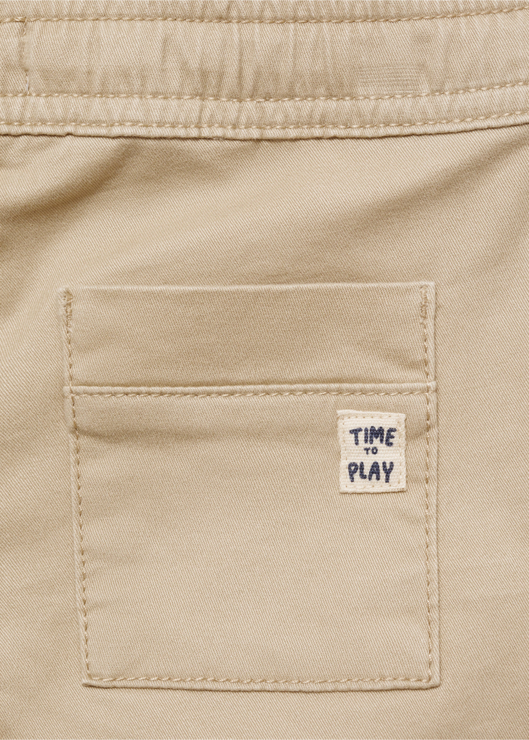 Pantalón jogger algodón - Detalle del artículo 0, Arena. Ref: 87082533-00.