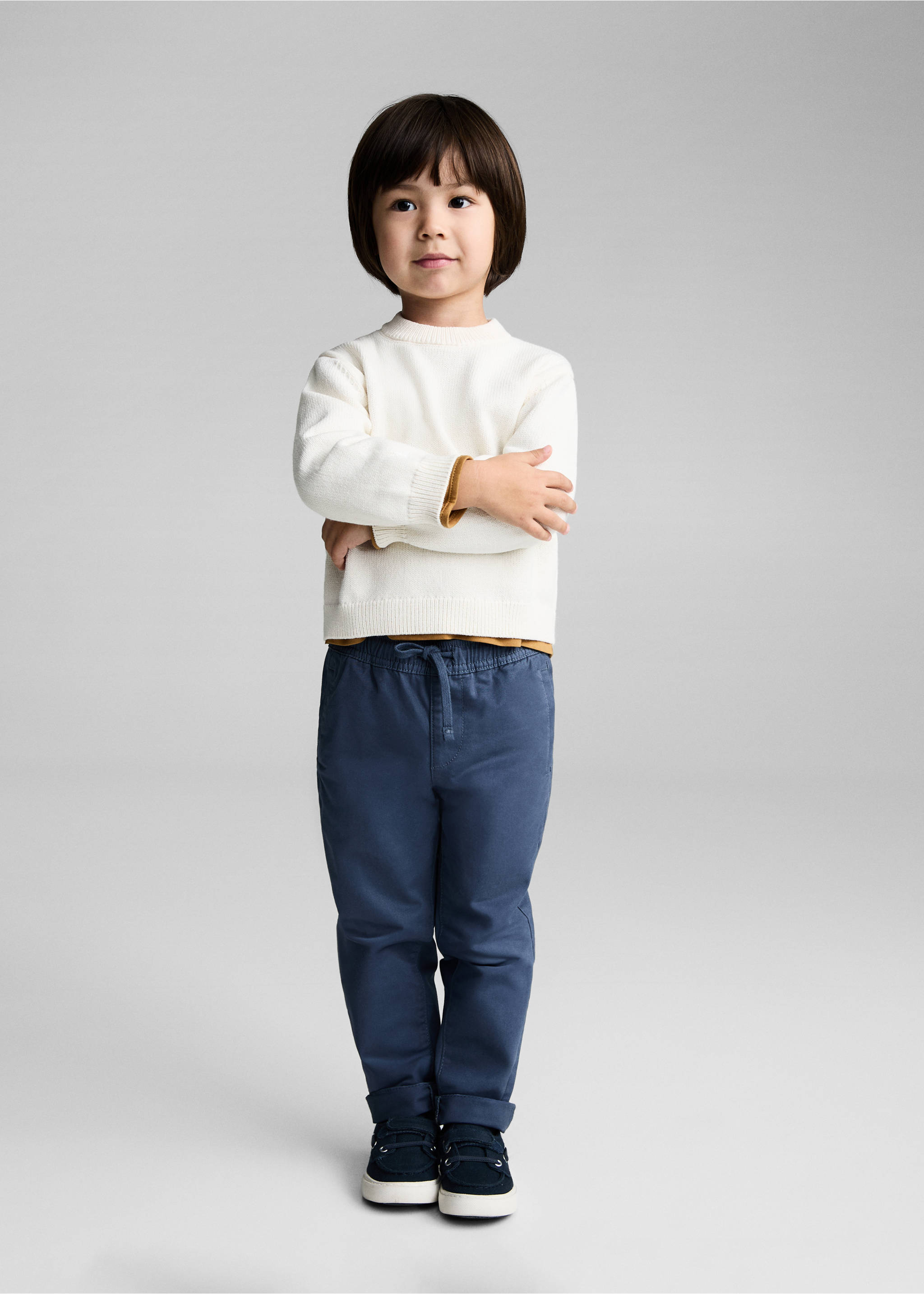 Cotton jogger-style trousers - General plane, Blue. Ref: 87082533-00.