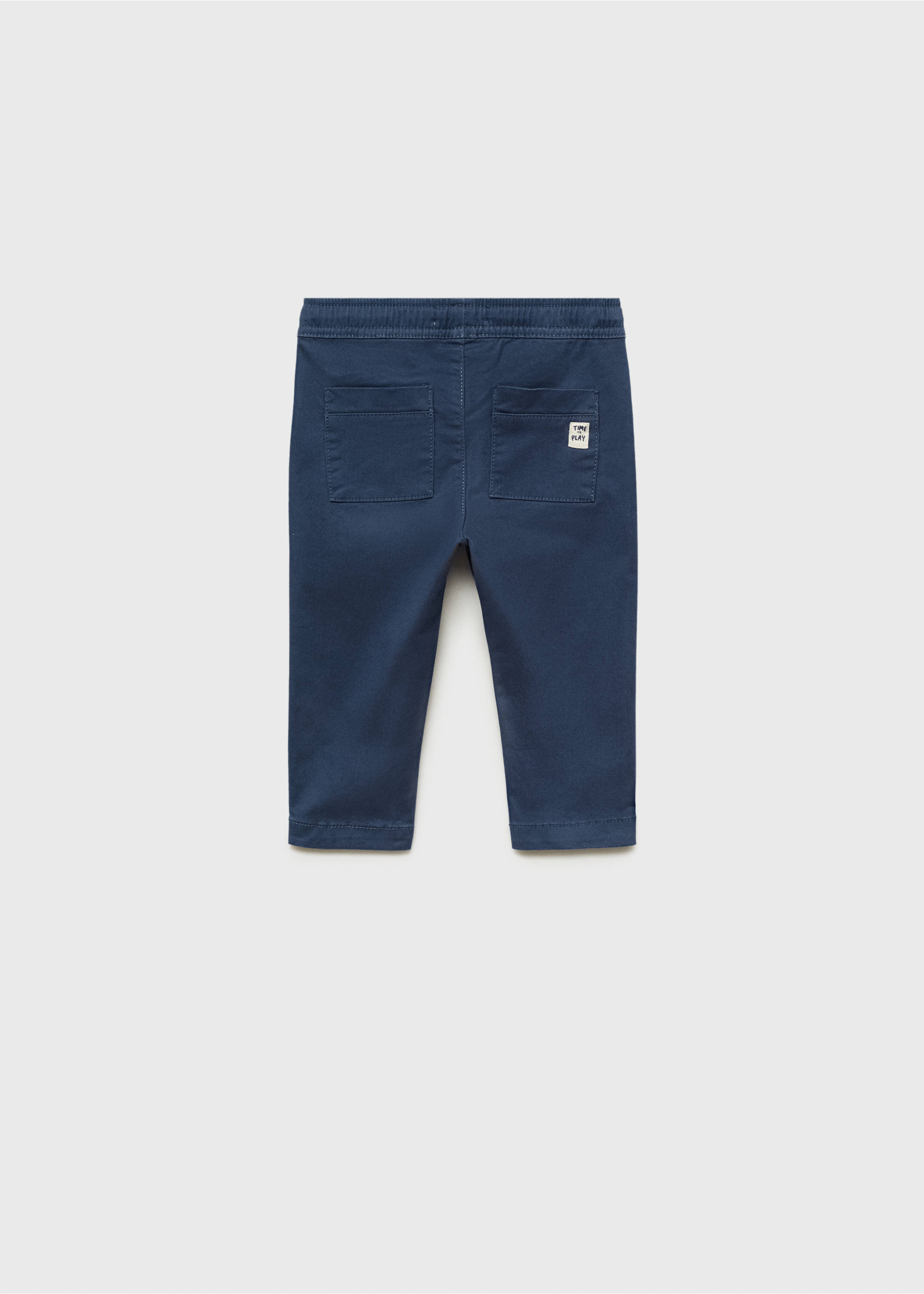Cotton jogger-style trousers - Reverse of the article, Blue. Ref: 87082533-00.