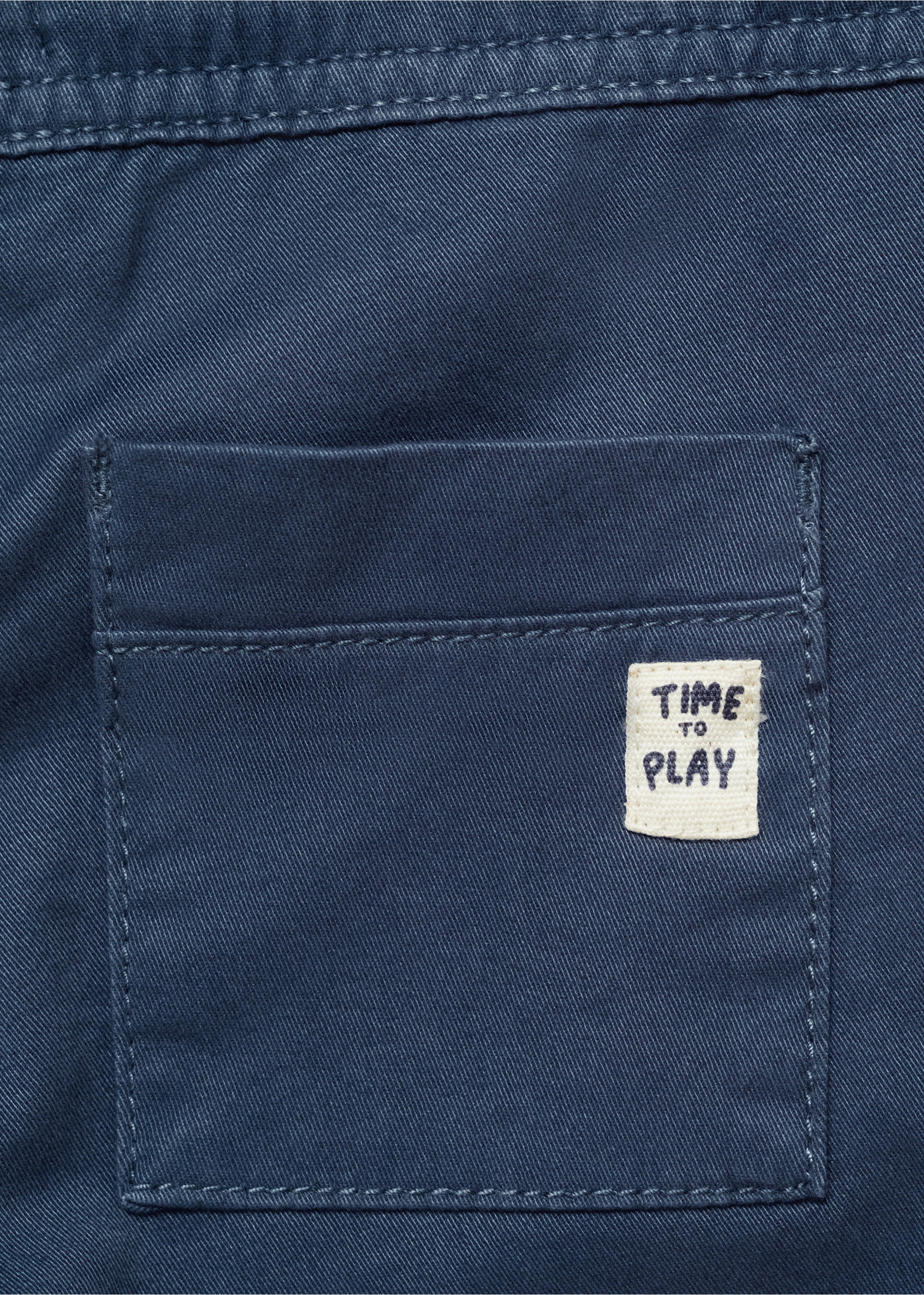 Cotton jogger-style trousers - Details of the article 0, Blue. Ref: 87082533-00.