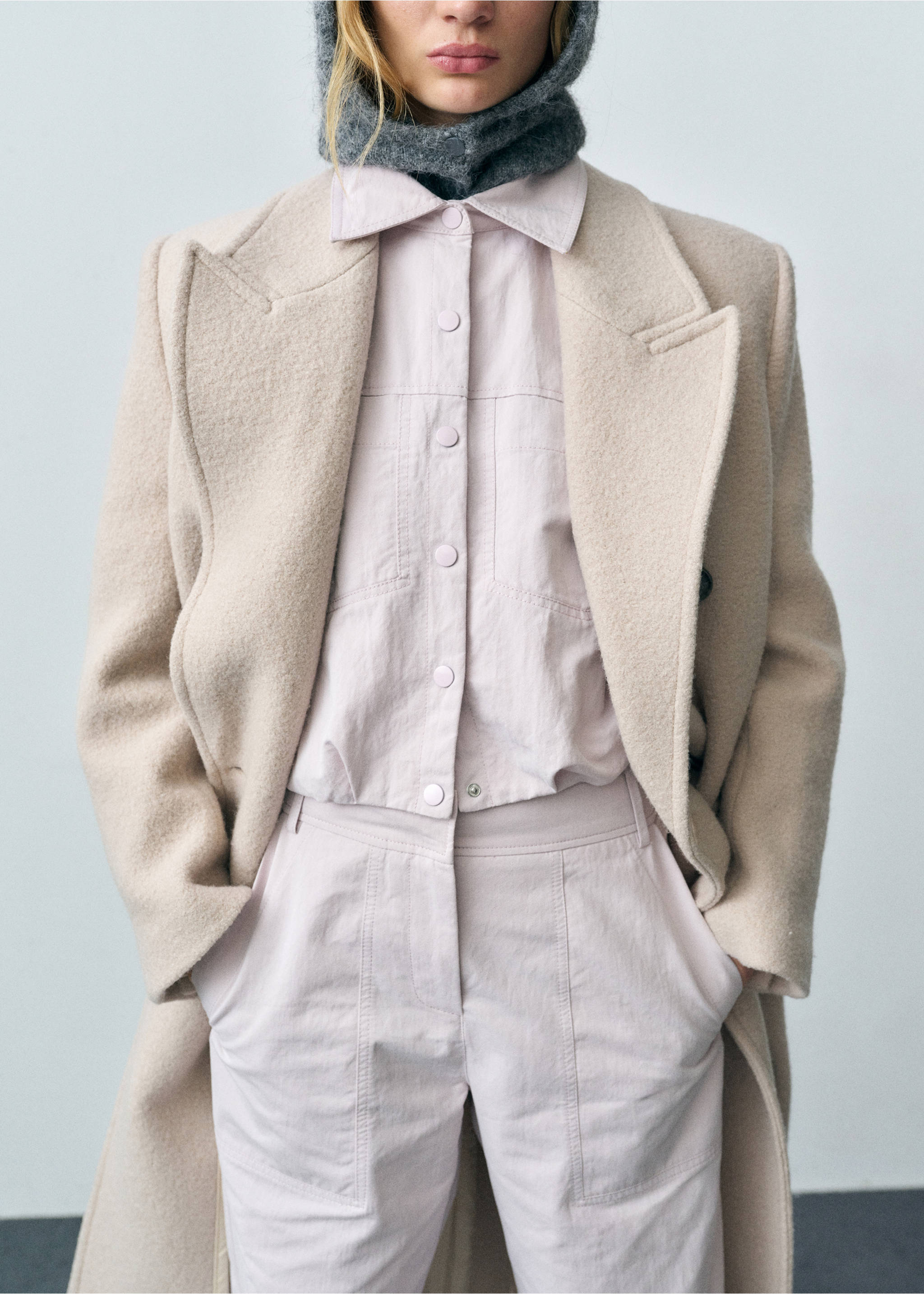 Nabrana traper jakna - Detalji artikla 6, Lila. Ref: 87082537-00.