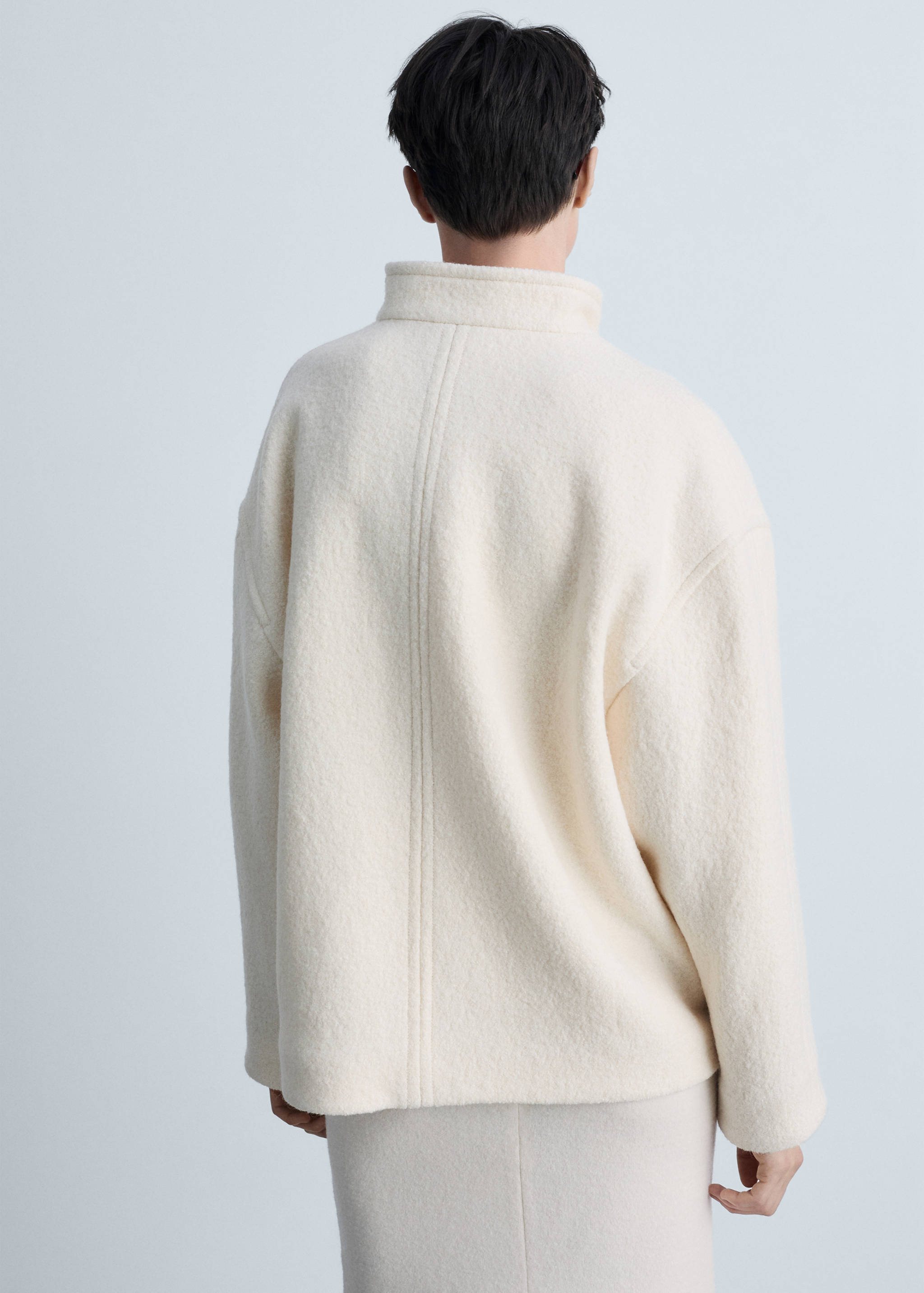 Turtleneck wool jacket - Reverse of the article
