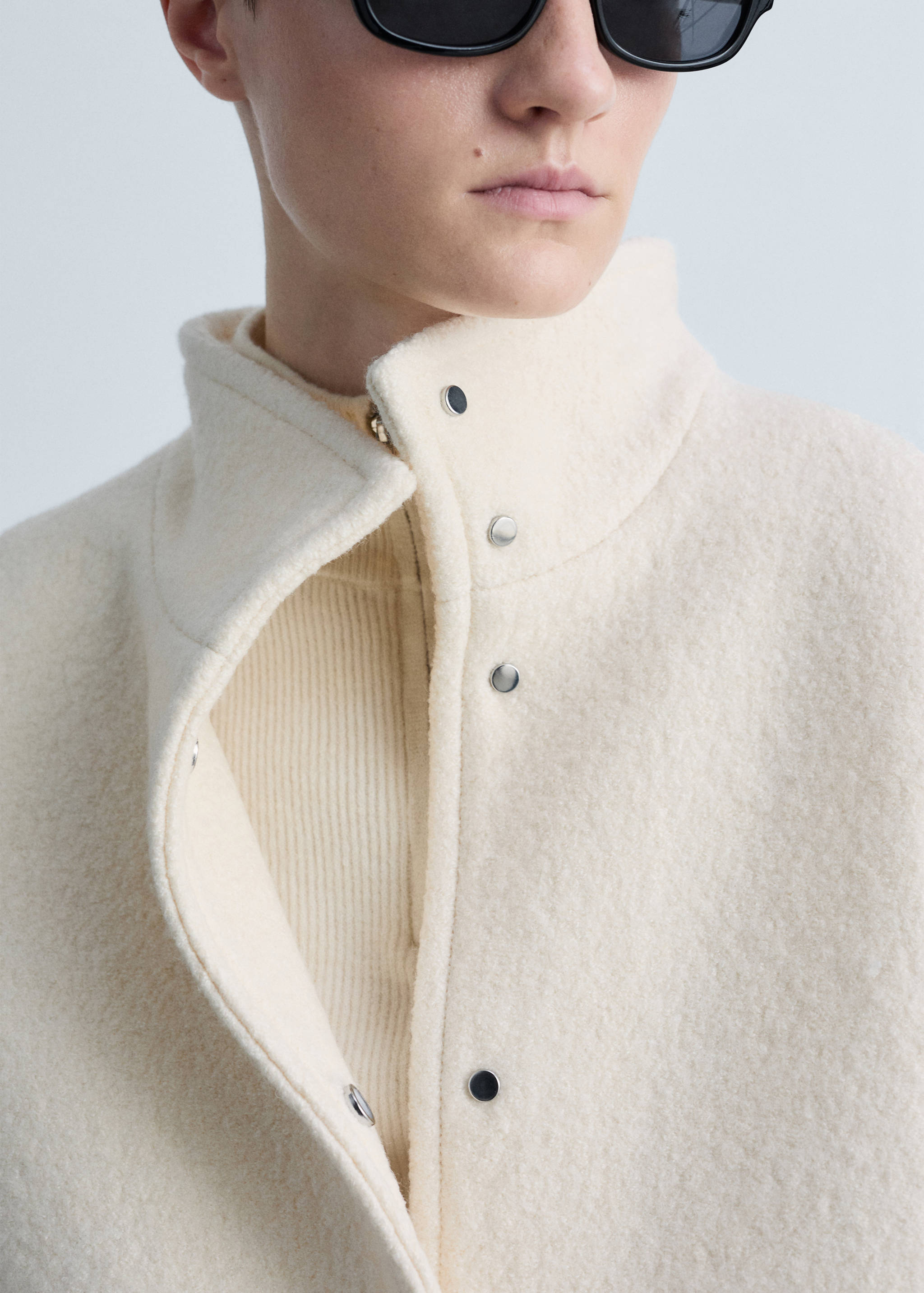 Turtleneck wool jacket - Details of the article 1
