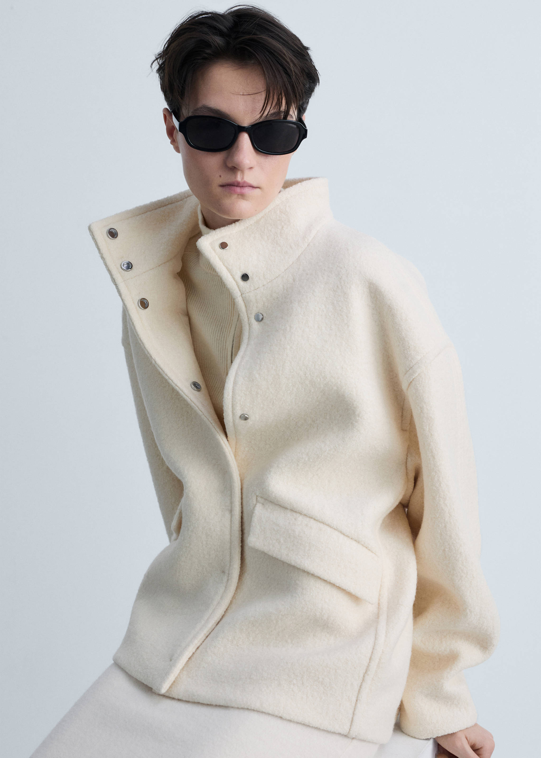 Turtleneck wool jacket - Details of the article 2
