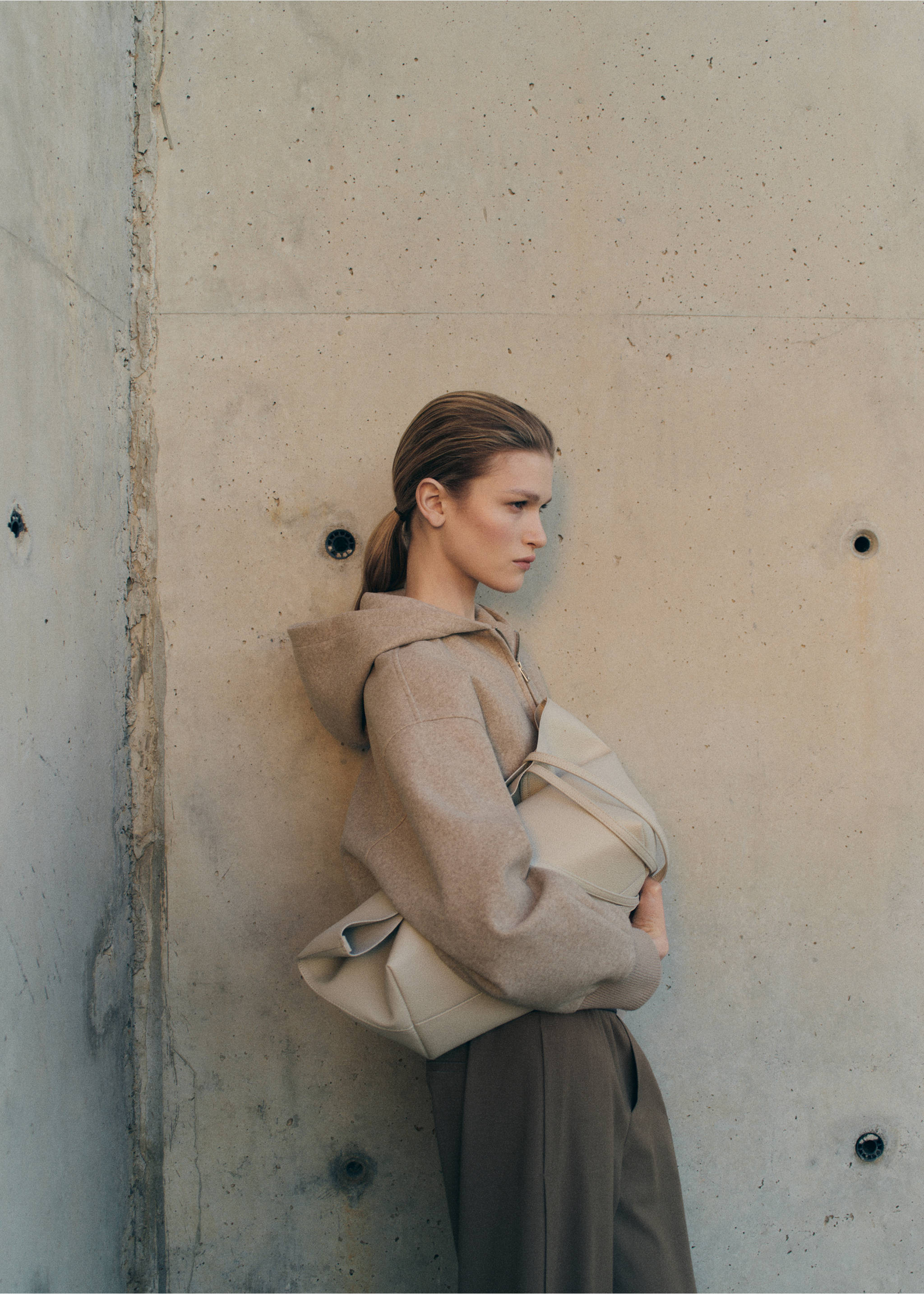 Shopper-Bag in genarbter Optik - Detail des Artikels 9, Ecru. Ref: 87082543-00.