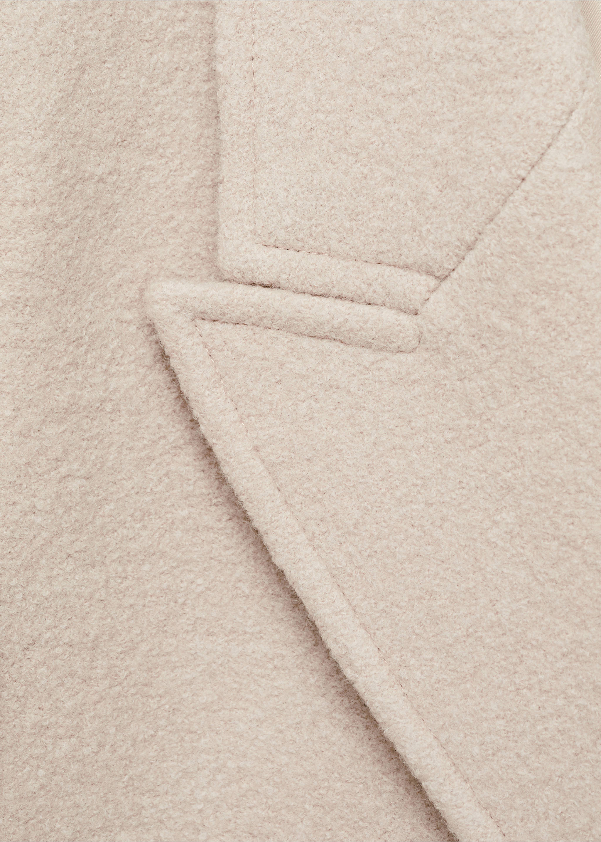 Structured virgin wool coat - Details of the article 8, Light/Pastel Grey. Ref: 87082544-00.