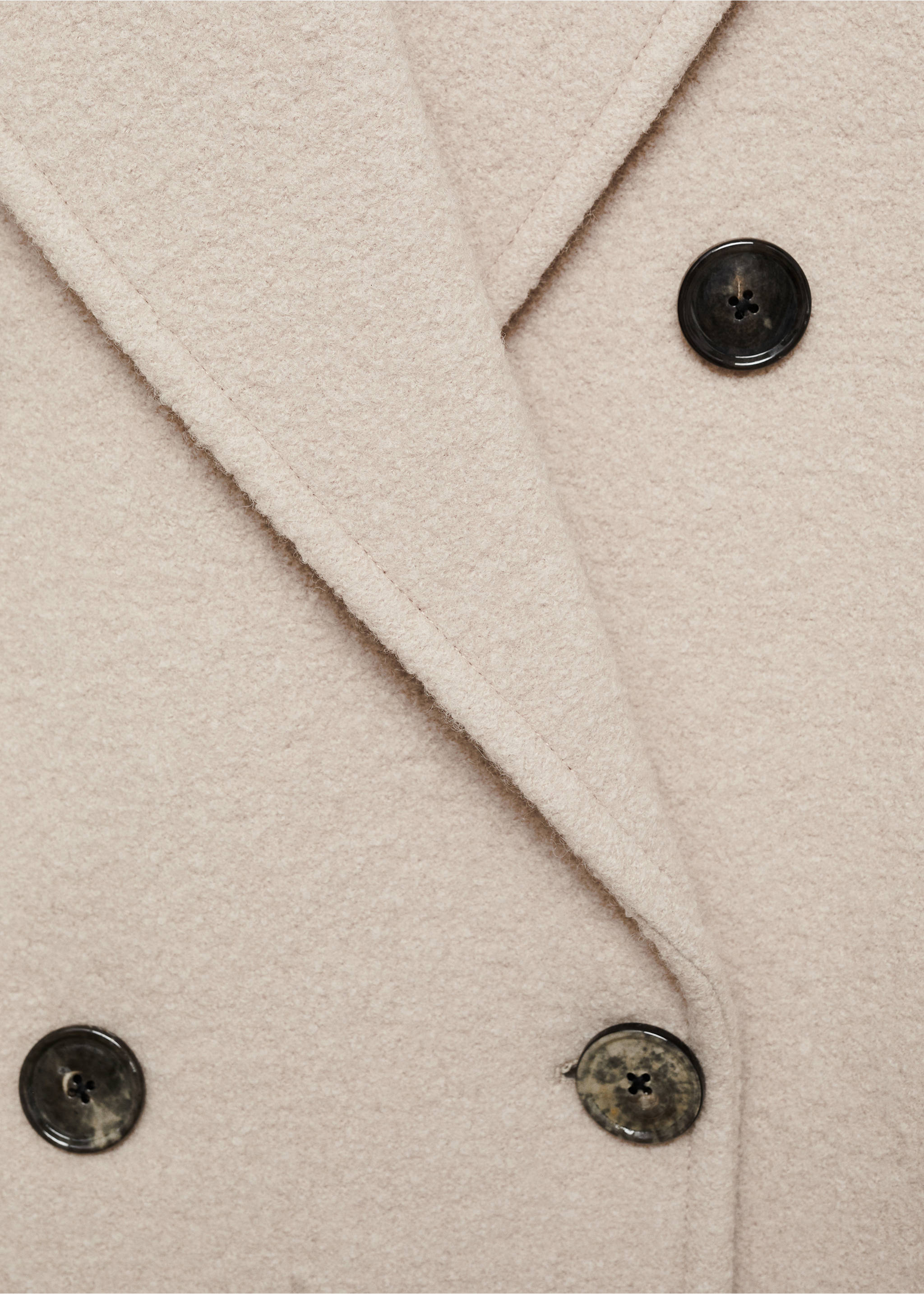 Structured virgin wool coat - Details of the article 0, Light/Pastel Grey. Ref: 87082544-00.