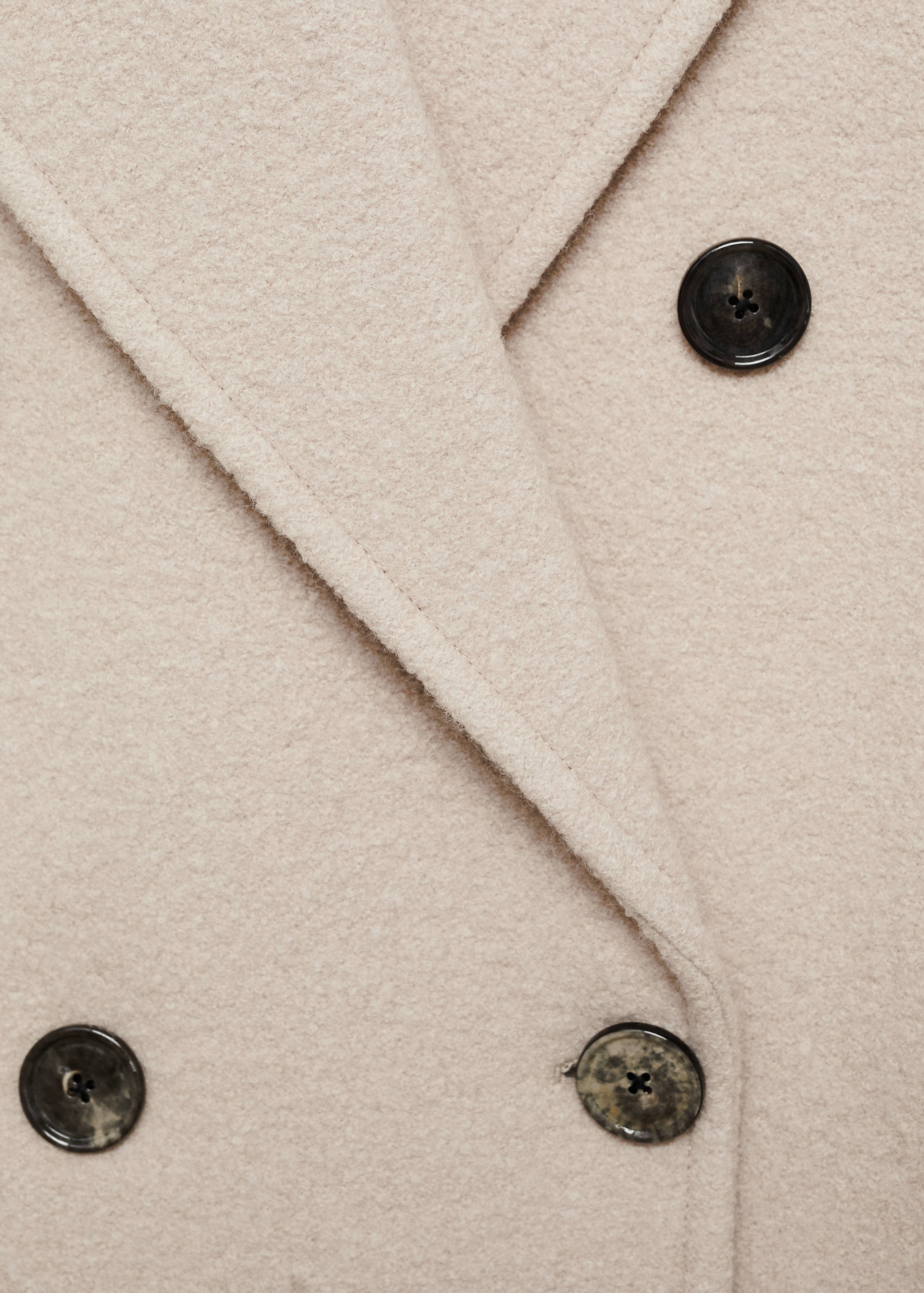 Structured virgin wool coat - Details of the article 0