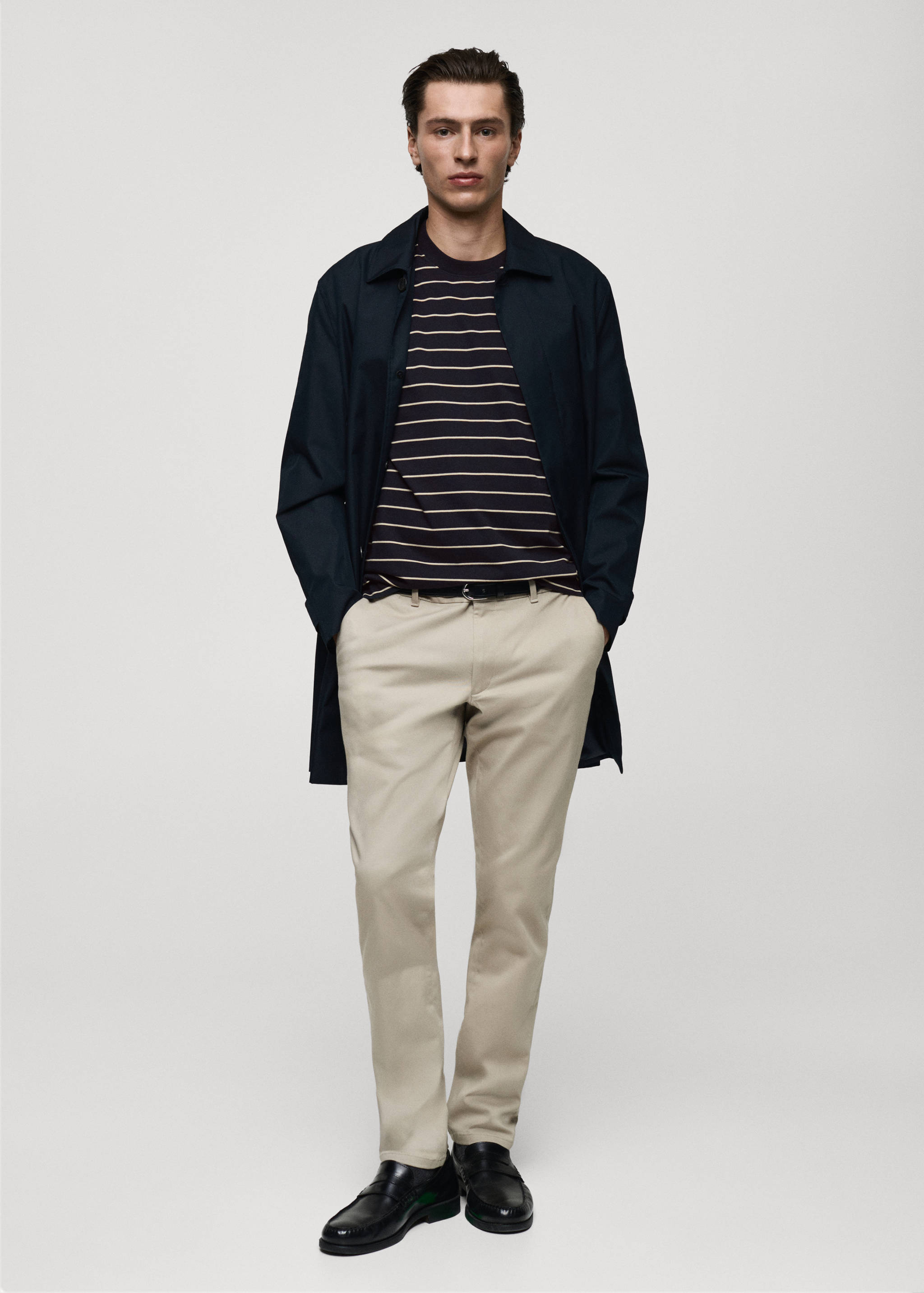 Randig t-shirt 100 % bomull - Allmän bild