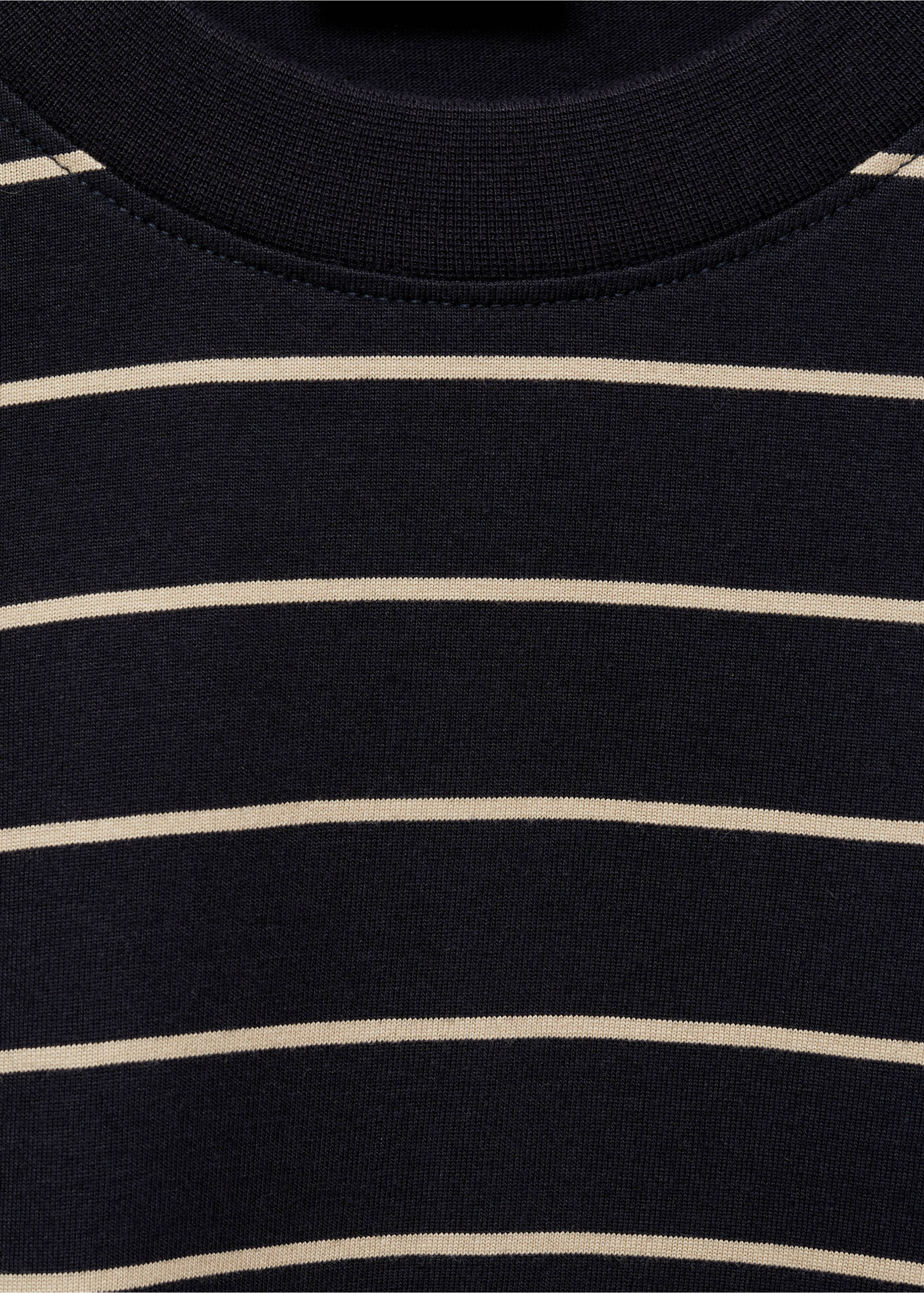 100% cotton striped t-shirt - Details of the article 8, Dark Navy. Ref: 87082890-00.