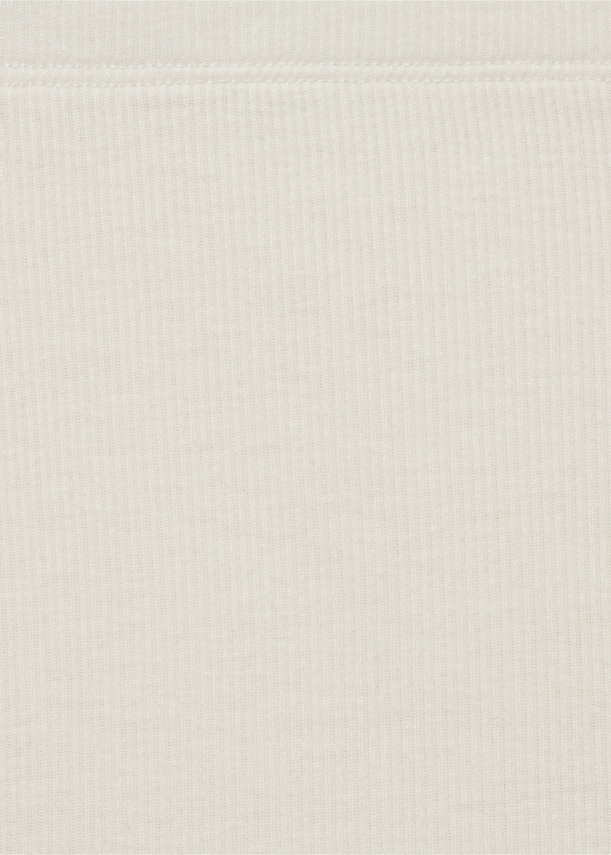 Długie spodnie z prążkowanej dzianiny - Szczegóły artykułu 0, Waniliowy. Ref: 87082893-00.