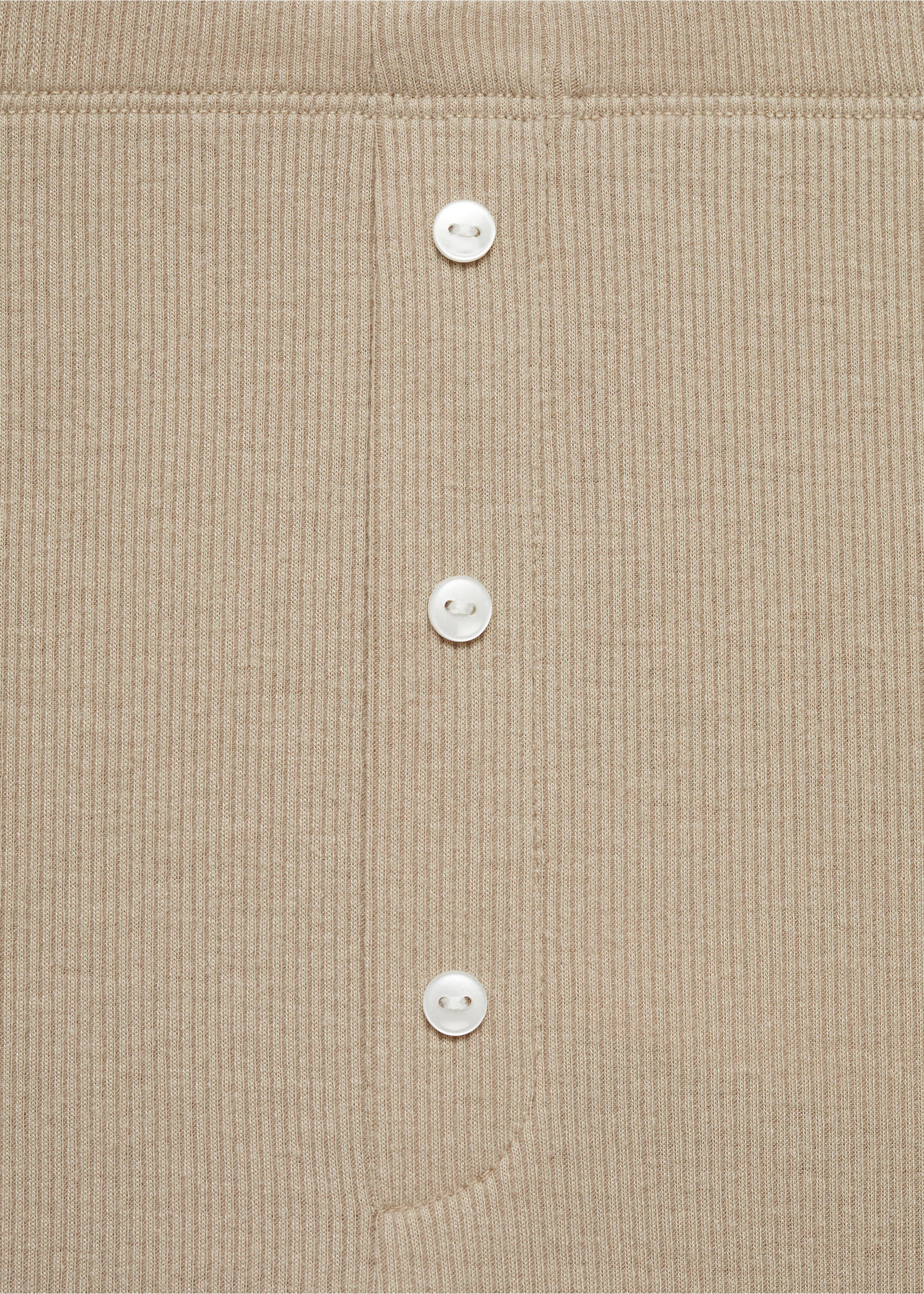 Long rib-knit pants - Details of the article 8, Peach. Ref: 87082893-00.