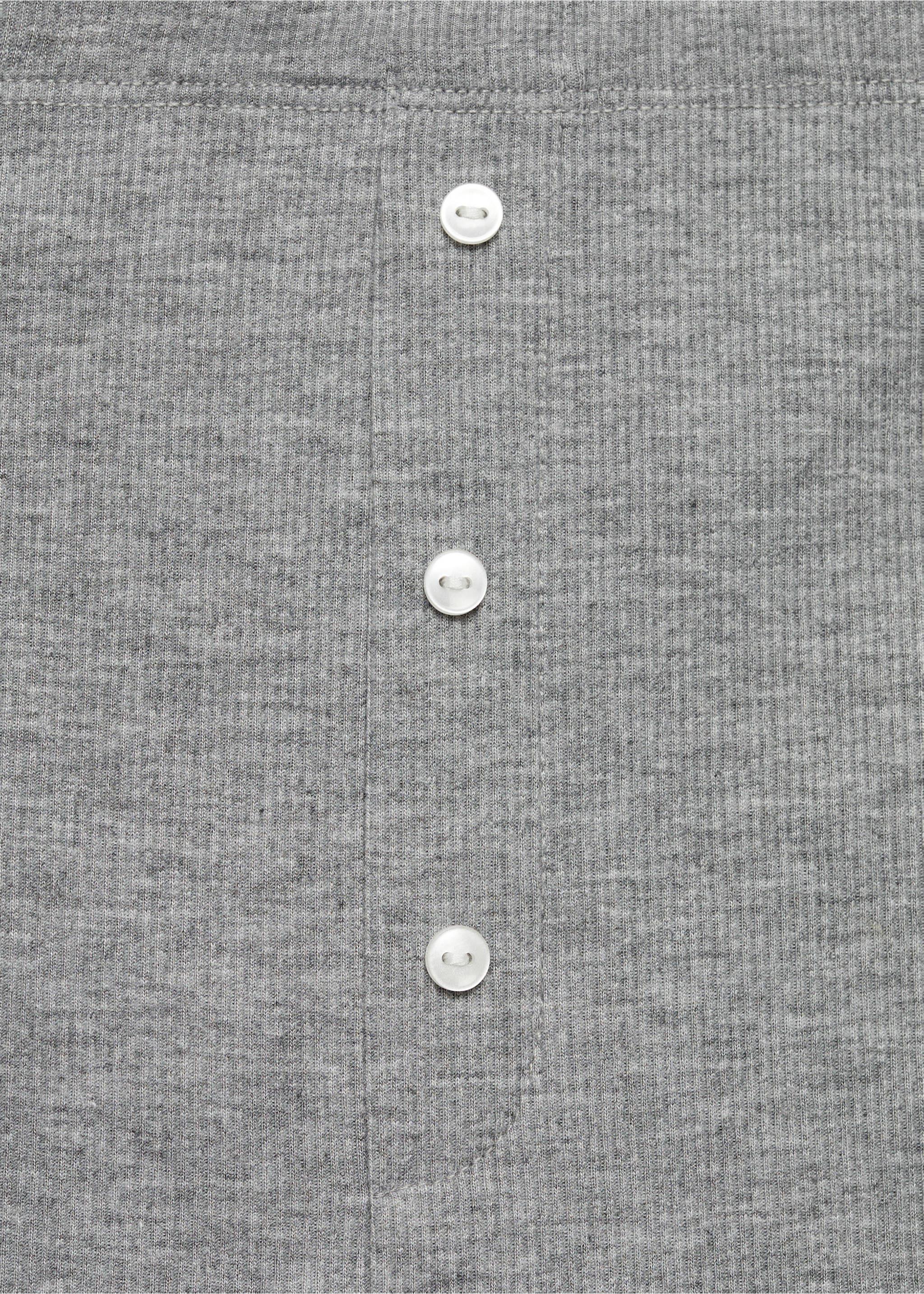 Long rib-knit pants - Details of the article 8, Grey. Ref: 87082893-00.