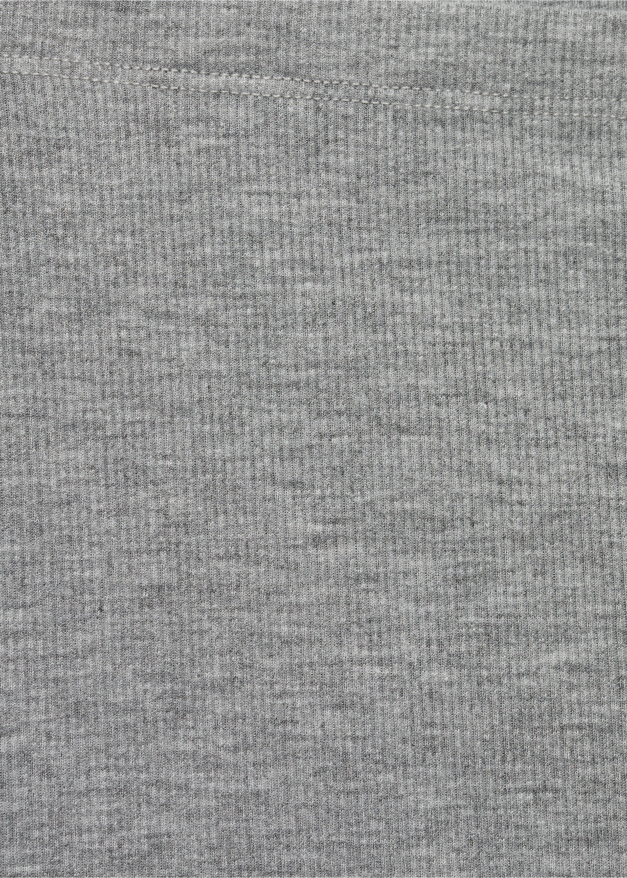 Long rib-knit pants - Details of the article 0, Grey. Ref: 87082893-00.