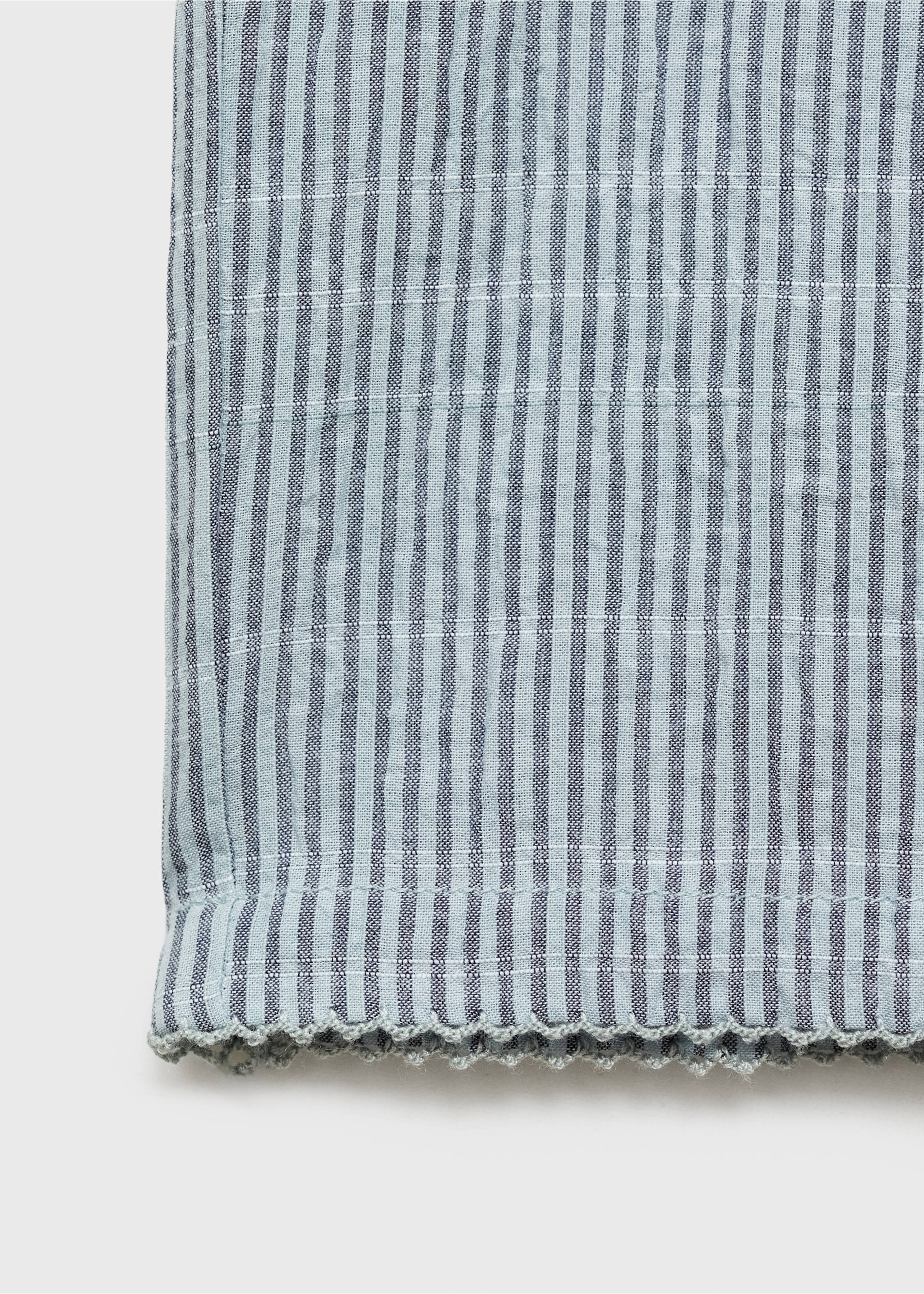 Hose Baumwolle gestreift gewebt Seersucker - Detail des Artikels 0, Minzgrün. Ref: 87082899-00.