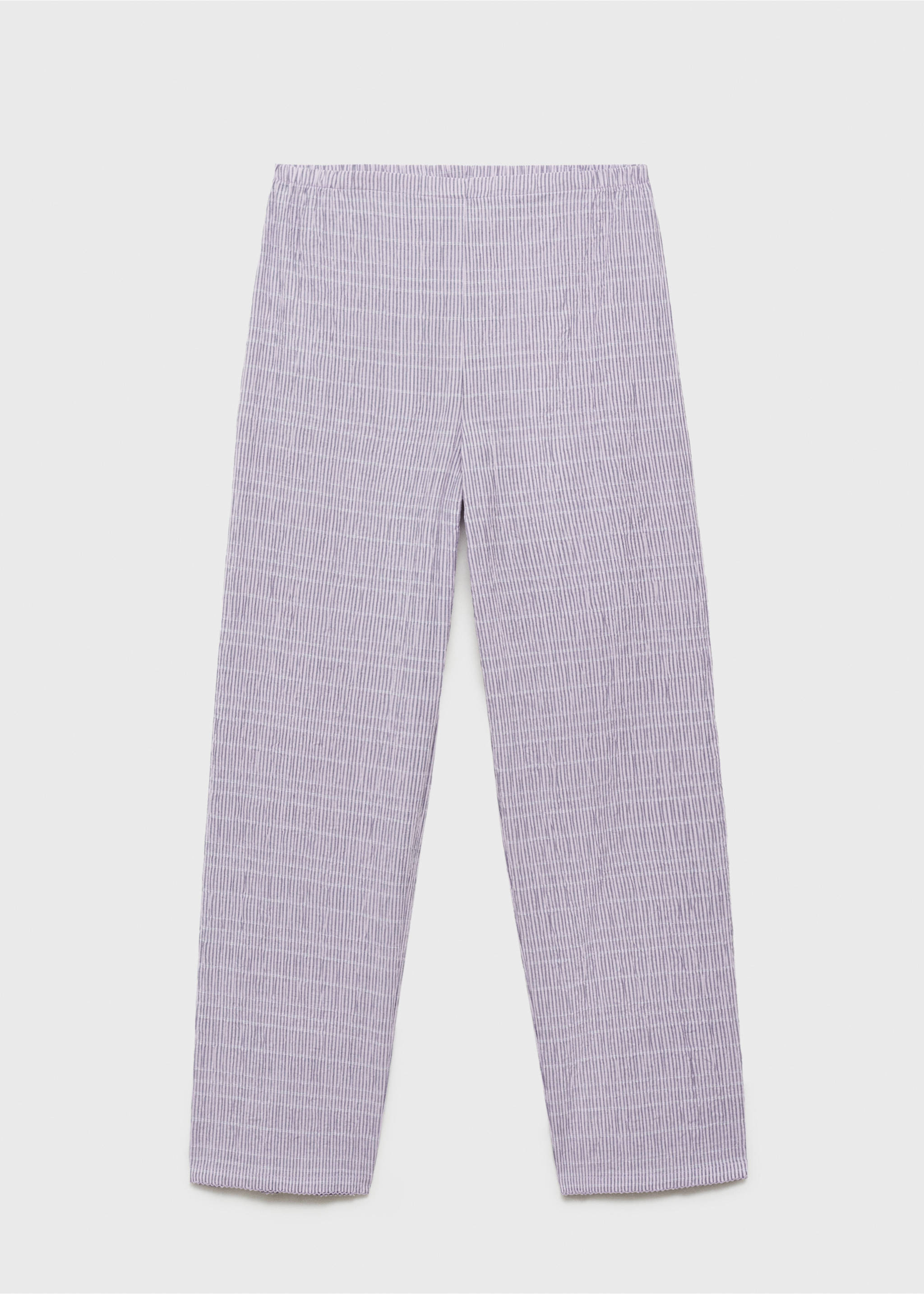 Pantalón algodón raya tejida seersucker - Artículo sin modelo, Lila. Ref: 87082899-00.