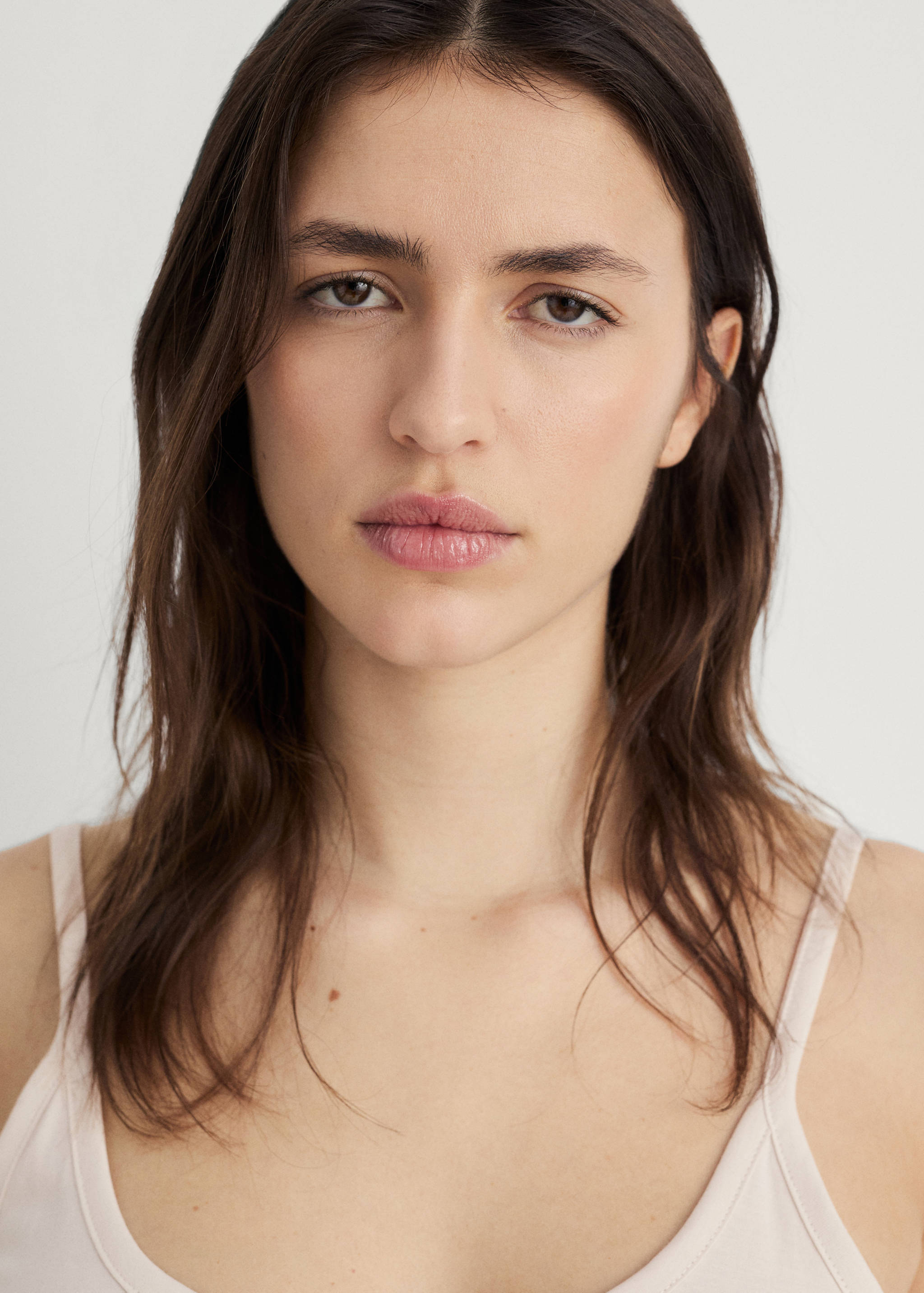 Nachthemd Träger Baumwolle schlichtes Design - Detail des Artikels 1