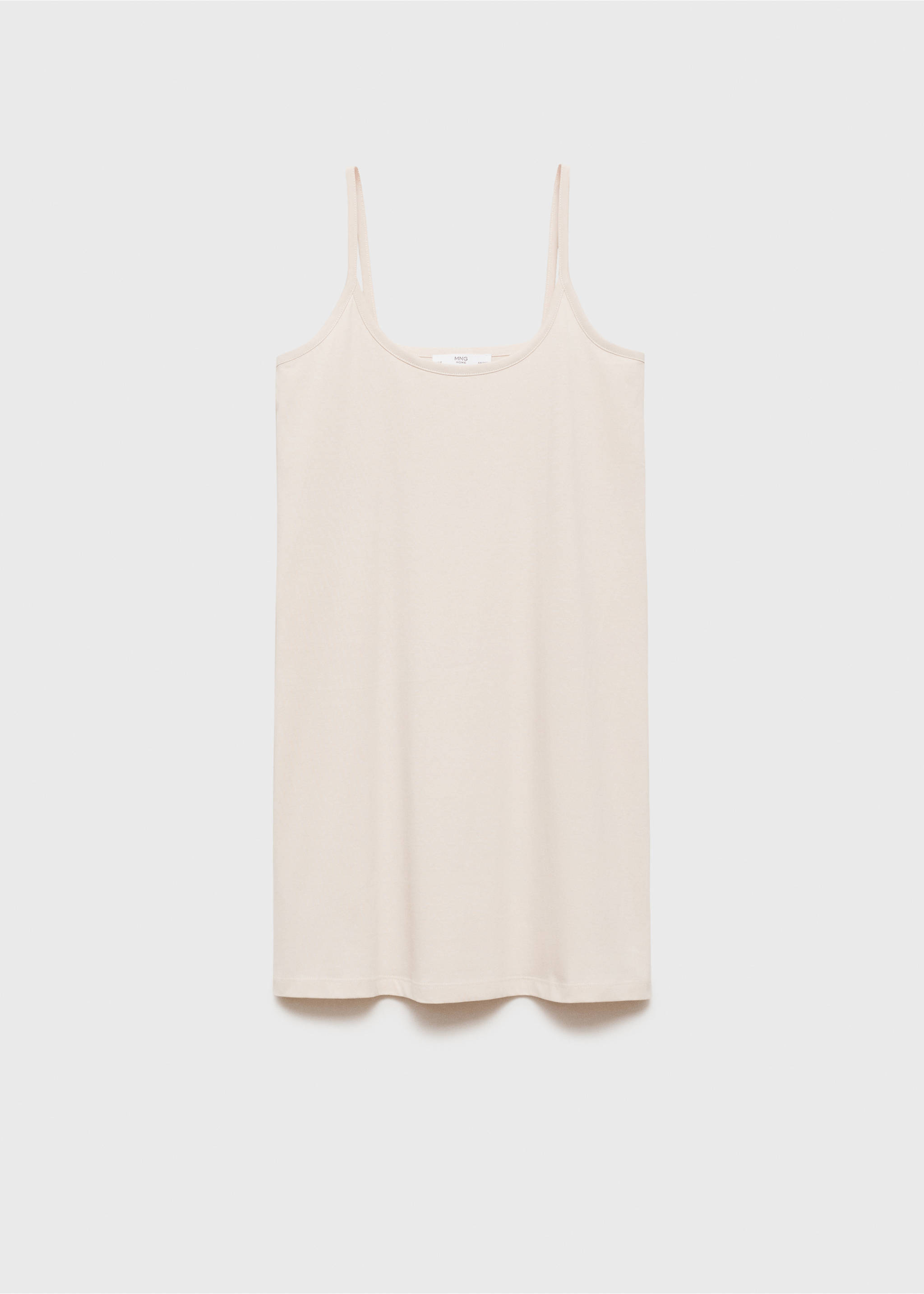 Nachthemd Träger Baumwolle schlichtes Design - Artikel ohne Model, Beige. Ref: 87082900-00.