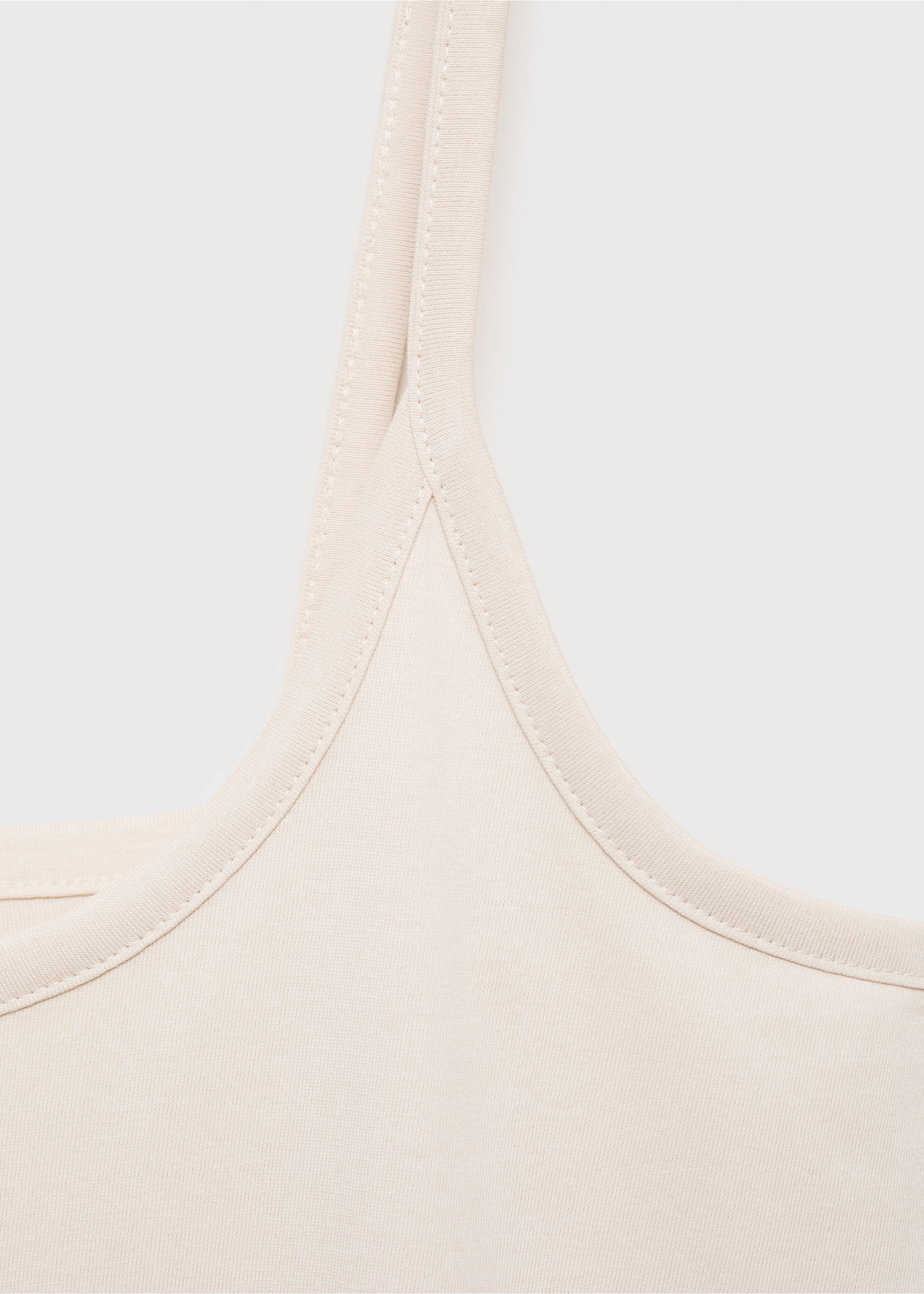 Nachthemd Träger Baumwolle schlichtes Design - Detail des Artikels 8, Beige. Ref: 87082900-00.