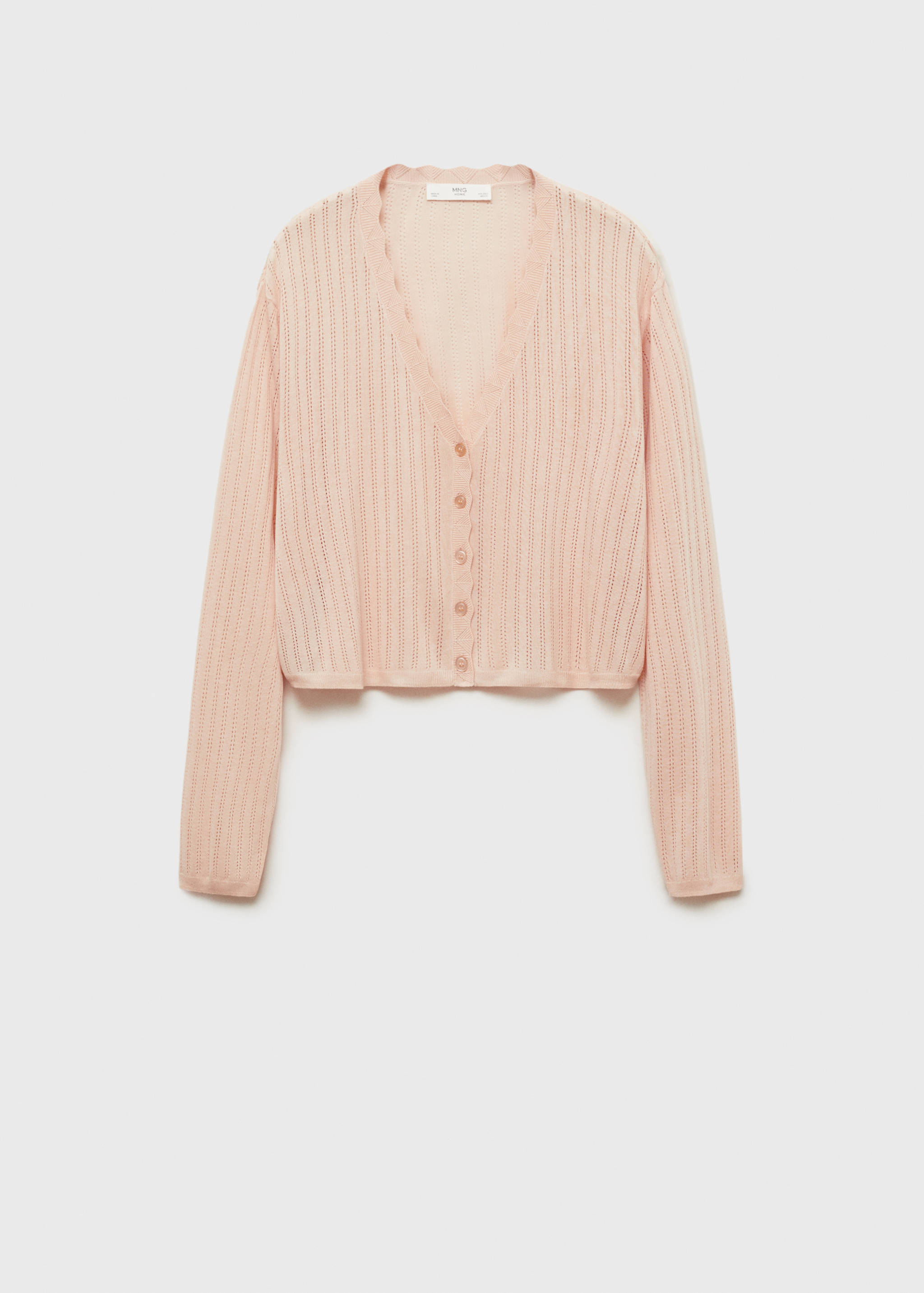 Pyjama cardigan with openwork detail - Article without model