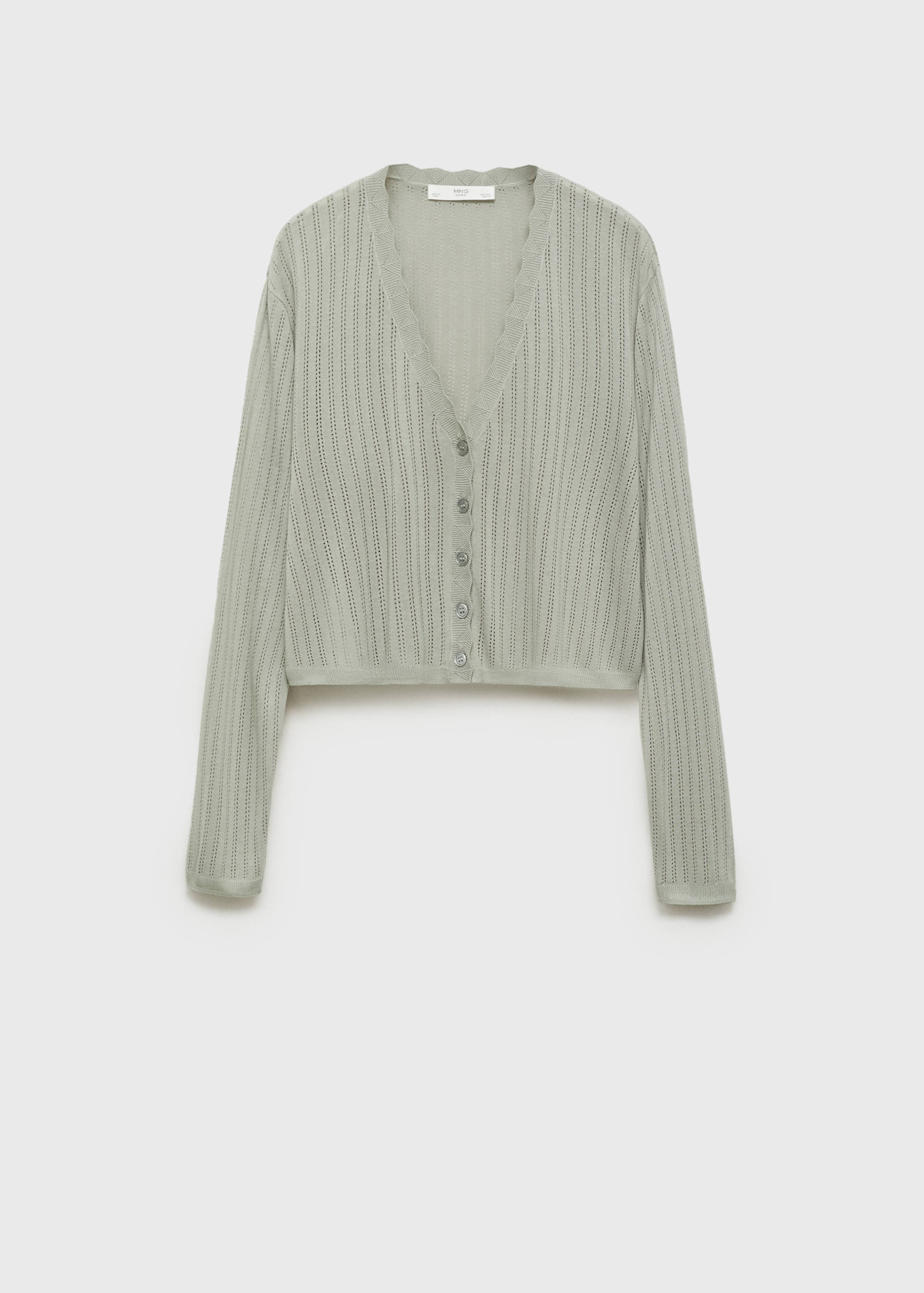 Pyjama cardigan with openwork detail - Article without model