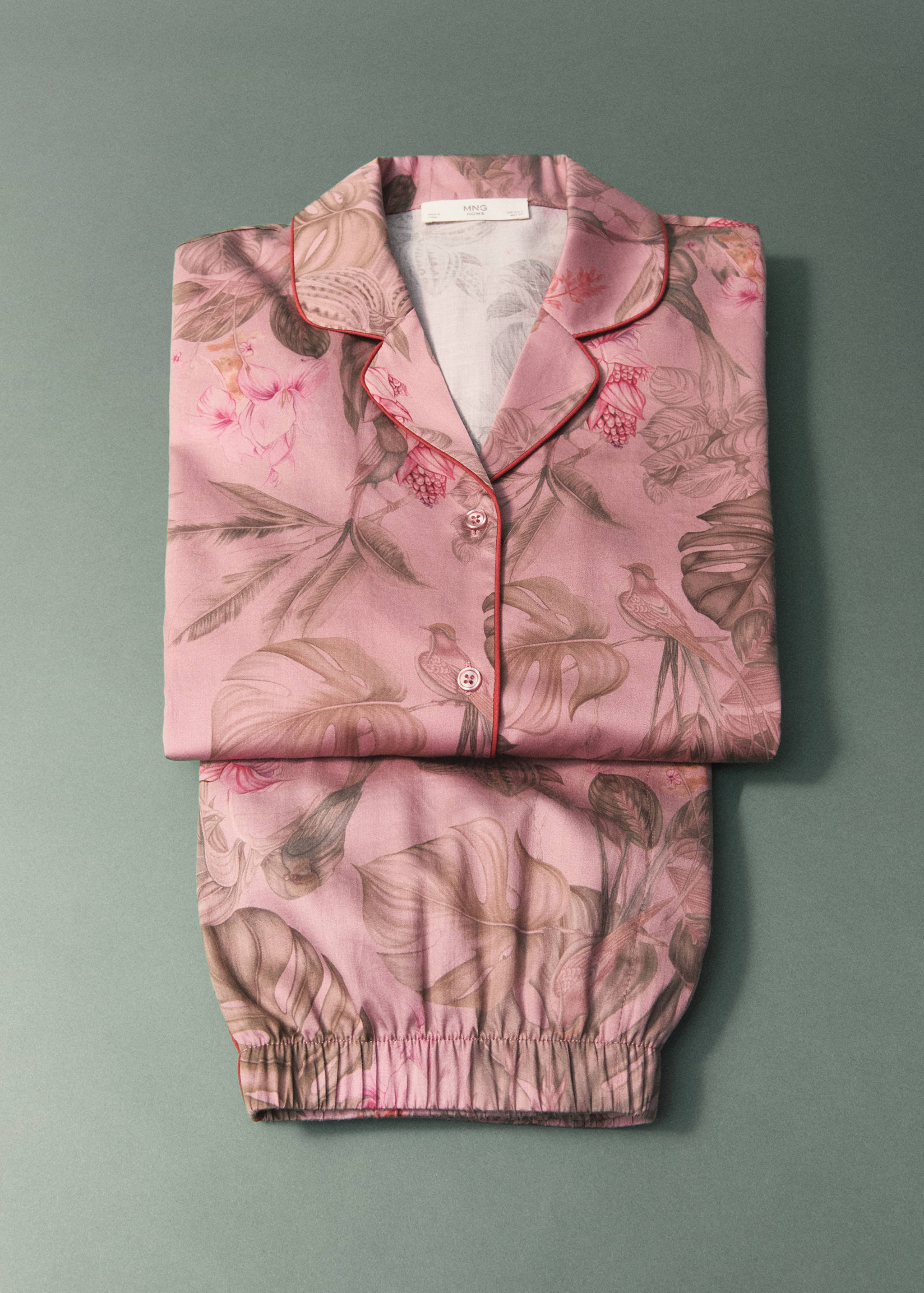 Tropical-print pyjama shirt - Details of the article 8