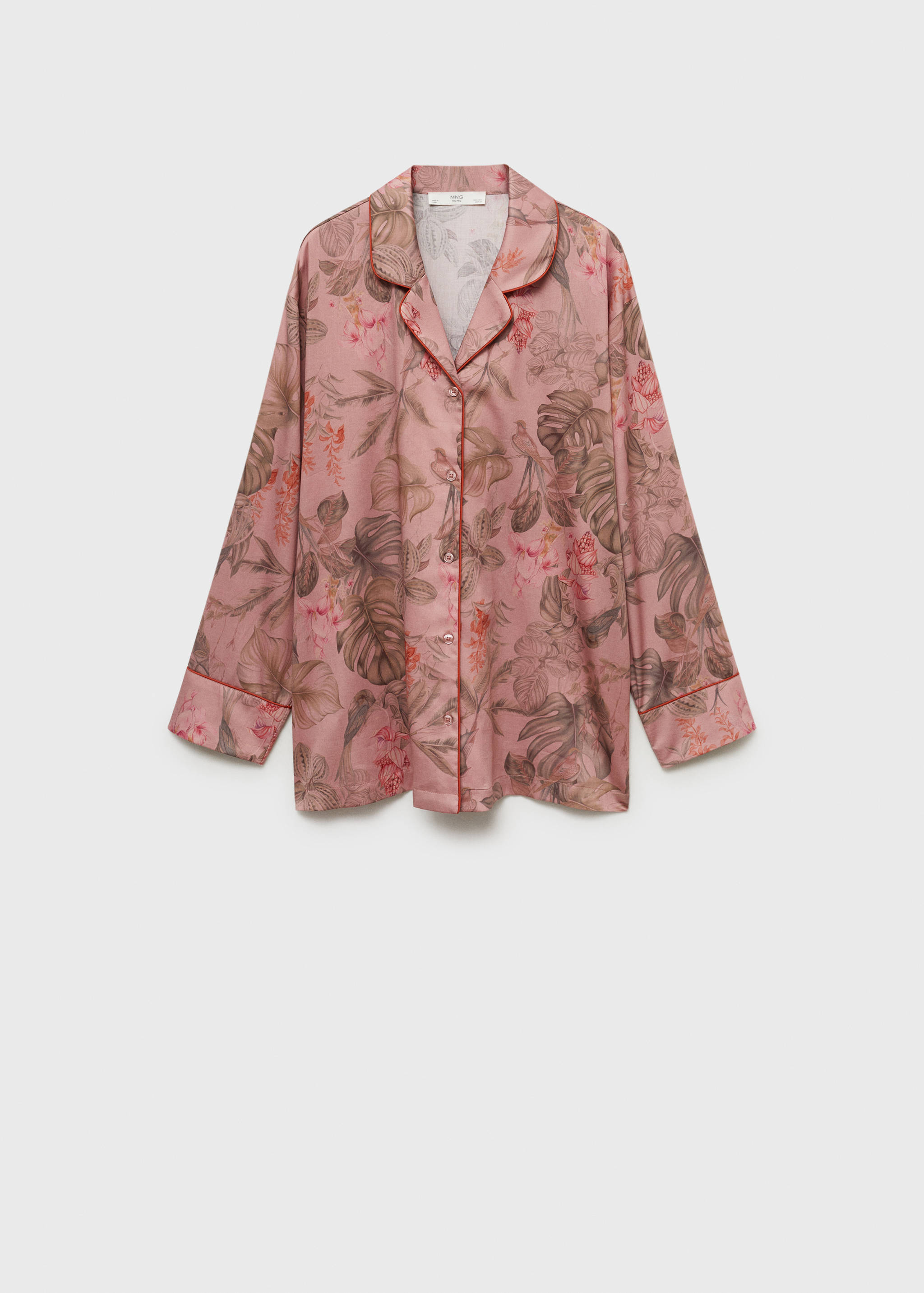 Tropical-print pyjama shirt - Article without model