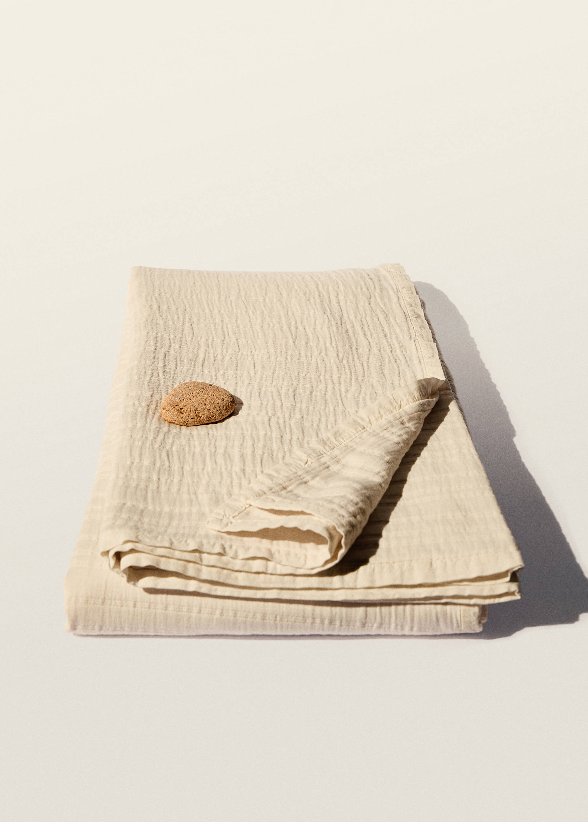Cotton jacquard bedspread with stripes for 90/105 cm bed - Details of the article 8
