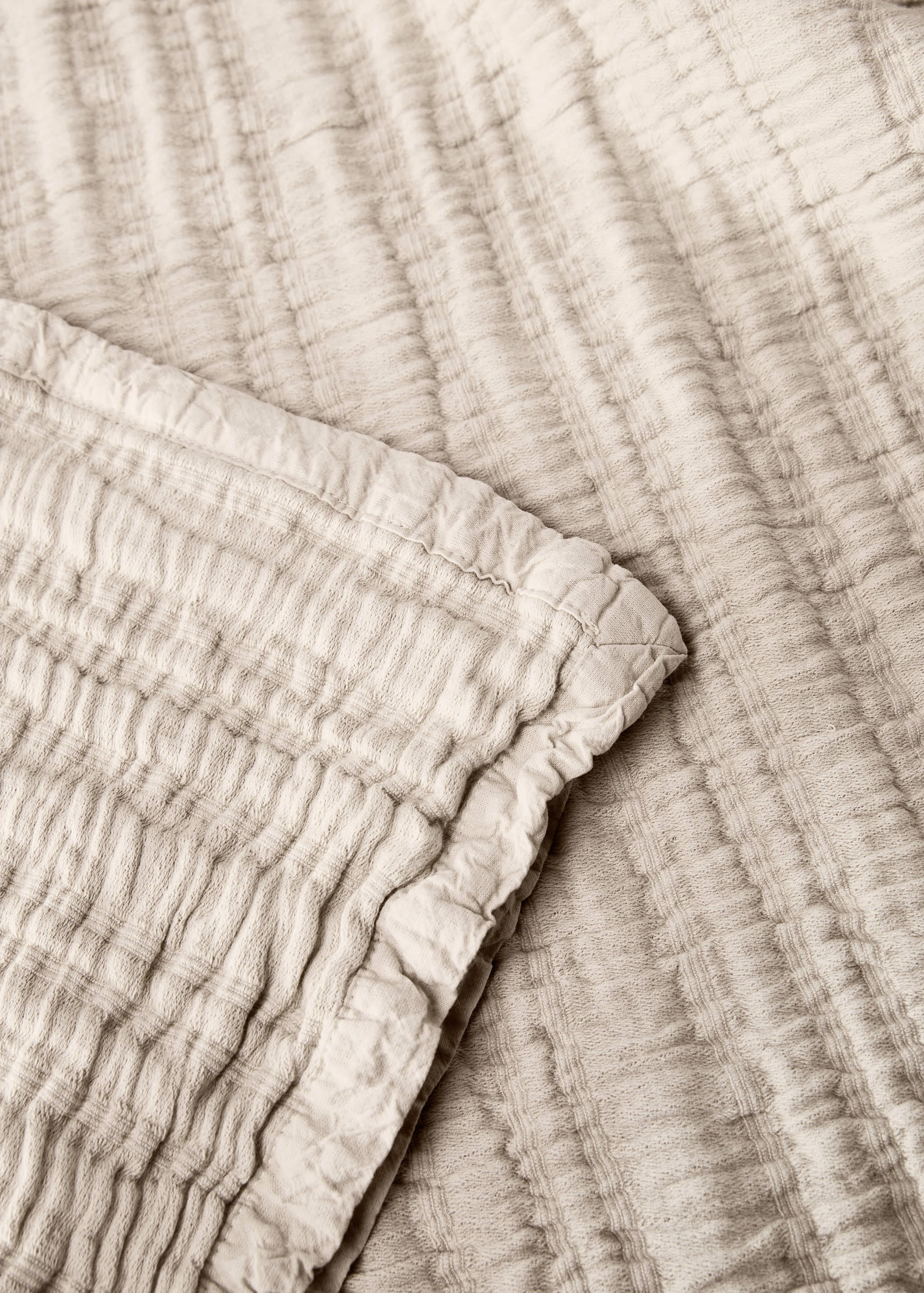 Cotton jacquard bedspread with stripes for 90/105 cm bed - Details of the article 2