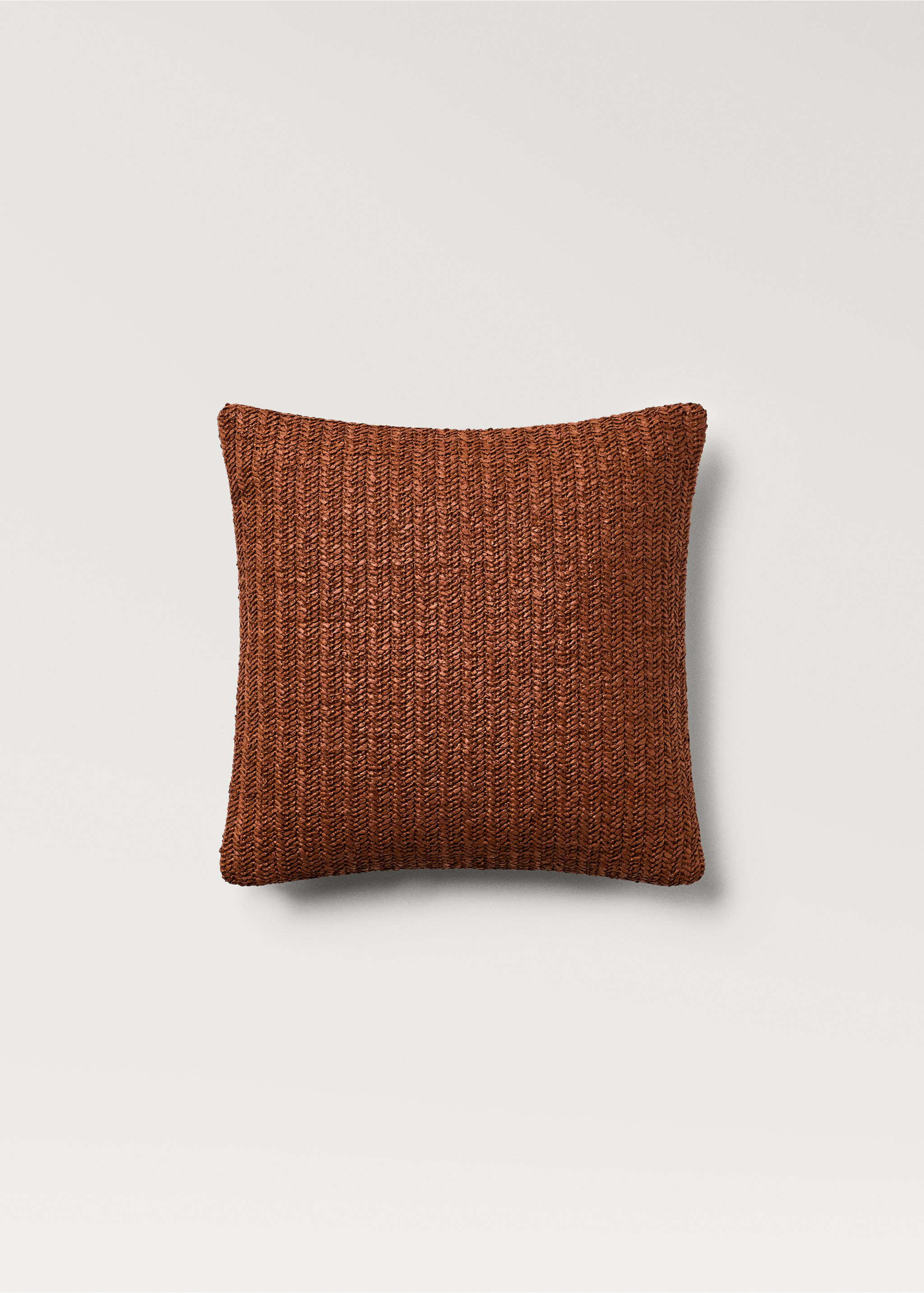 Funda cojín diseño trenzado 45x45 cm - Artículo sin modelo, Rojo anaranjado. Ref: 87082926-00.