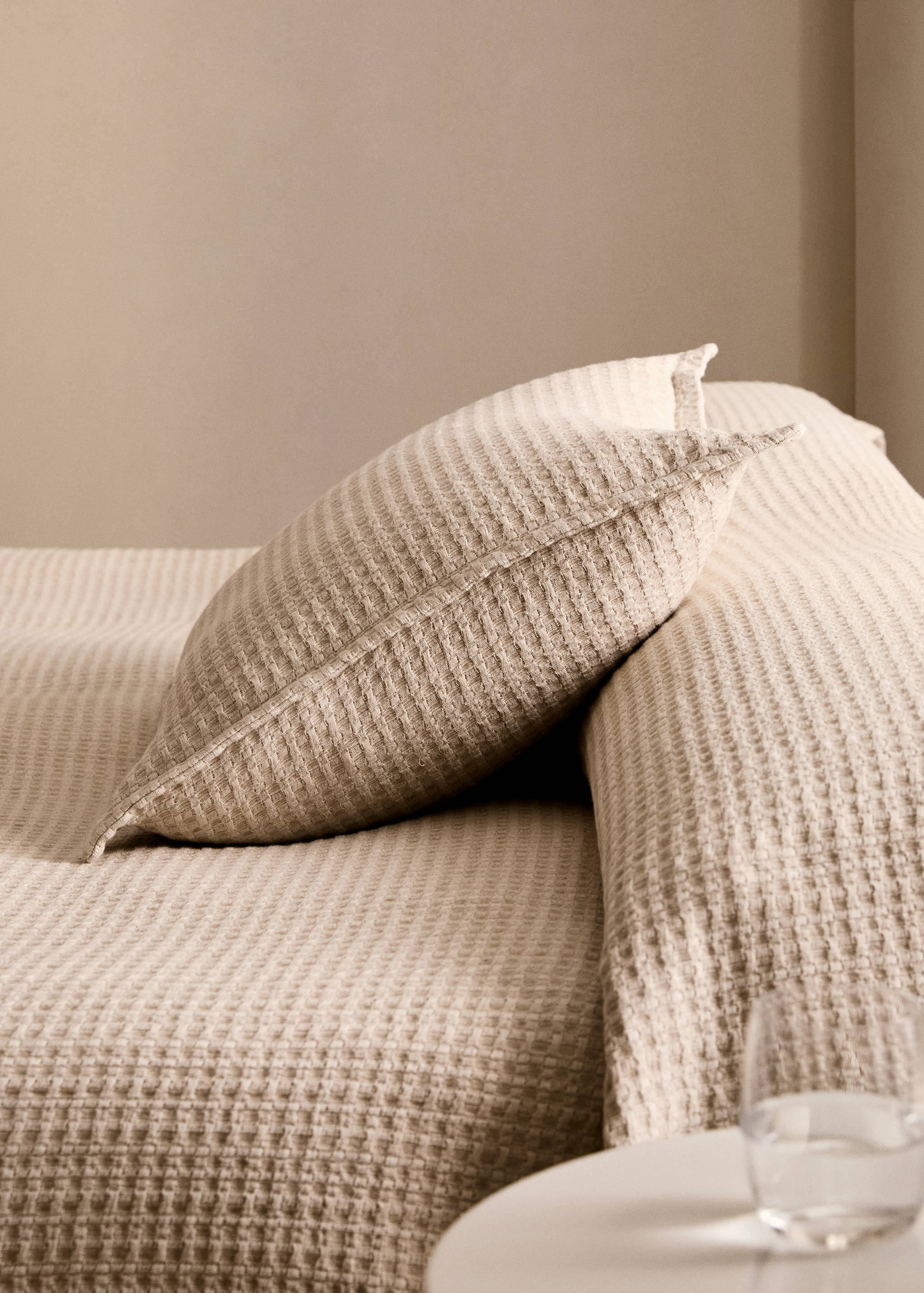 Textured cotton linen bedspread for 130/150 cm bed - Details of the article 7