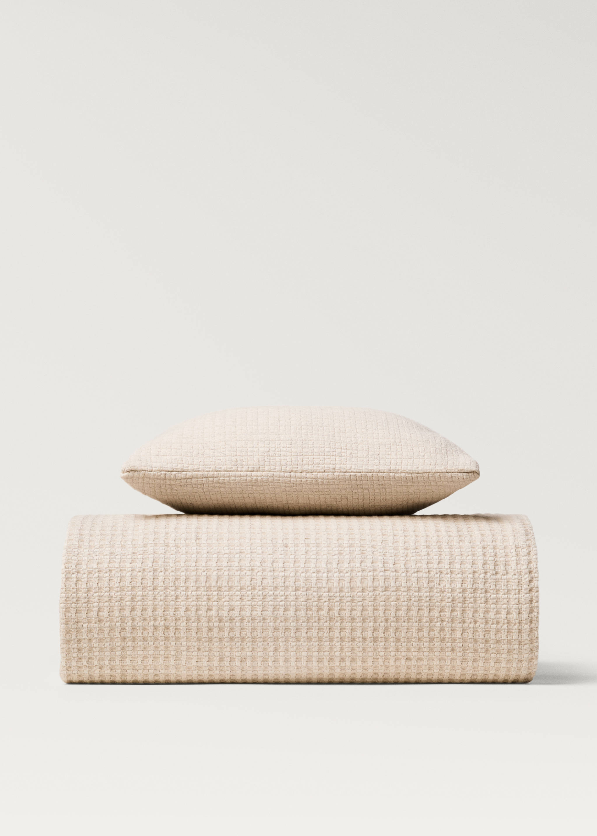 Textured cotton linen bedspread for 130/150 cm bed - Details of the article 3
