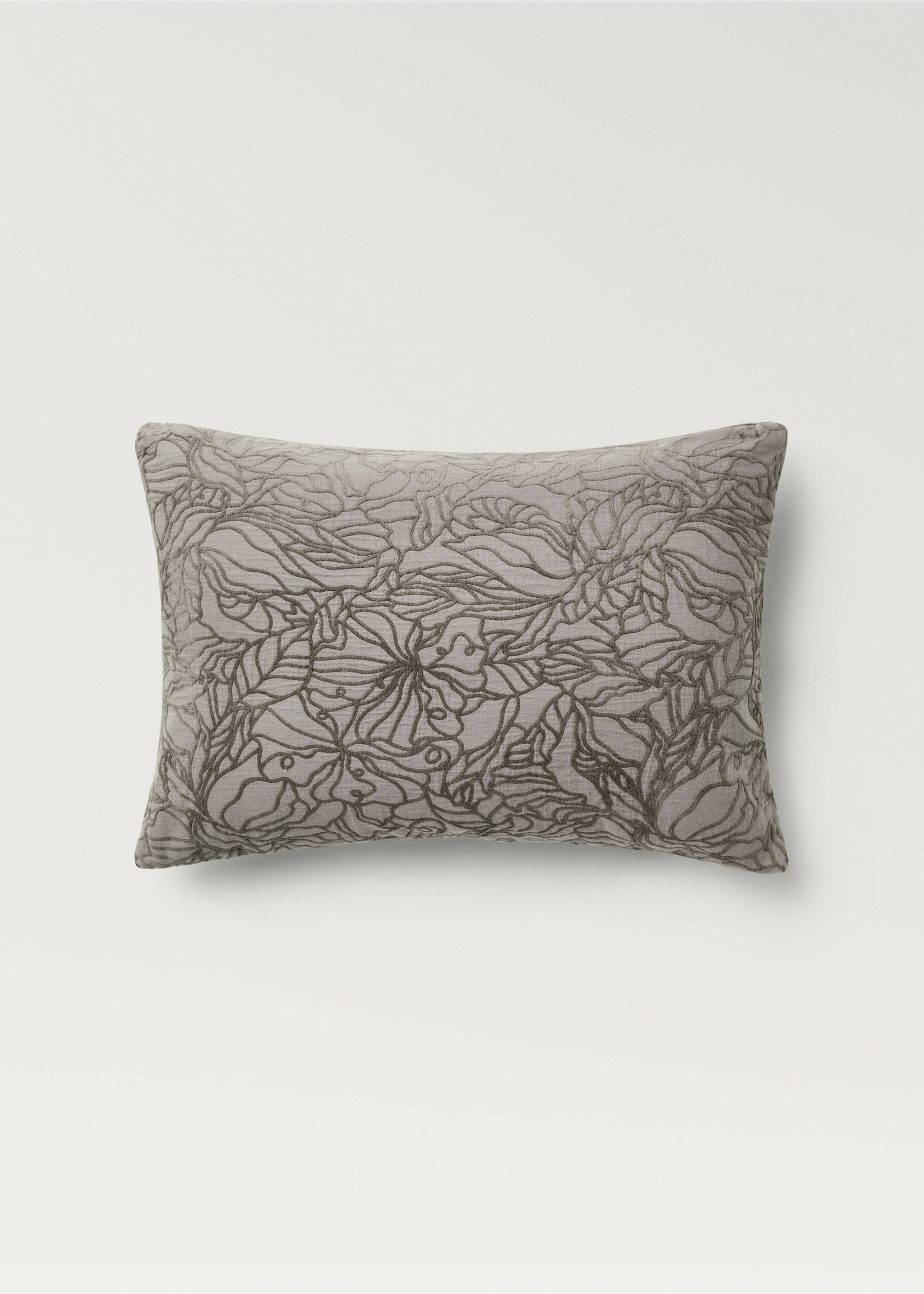 Housse de coussin tissu jacquard 40x60 cm - Article sans modèle, Marron moyen. Ref: 87082947-00.