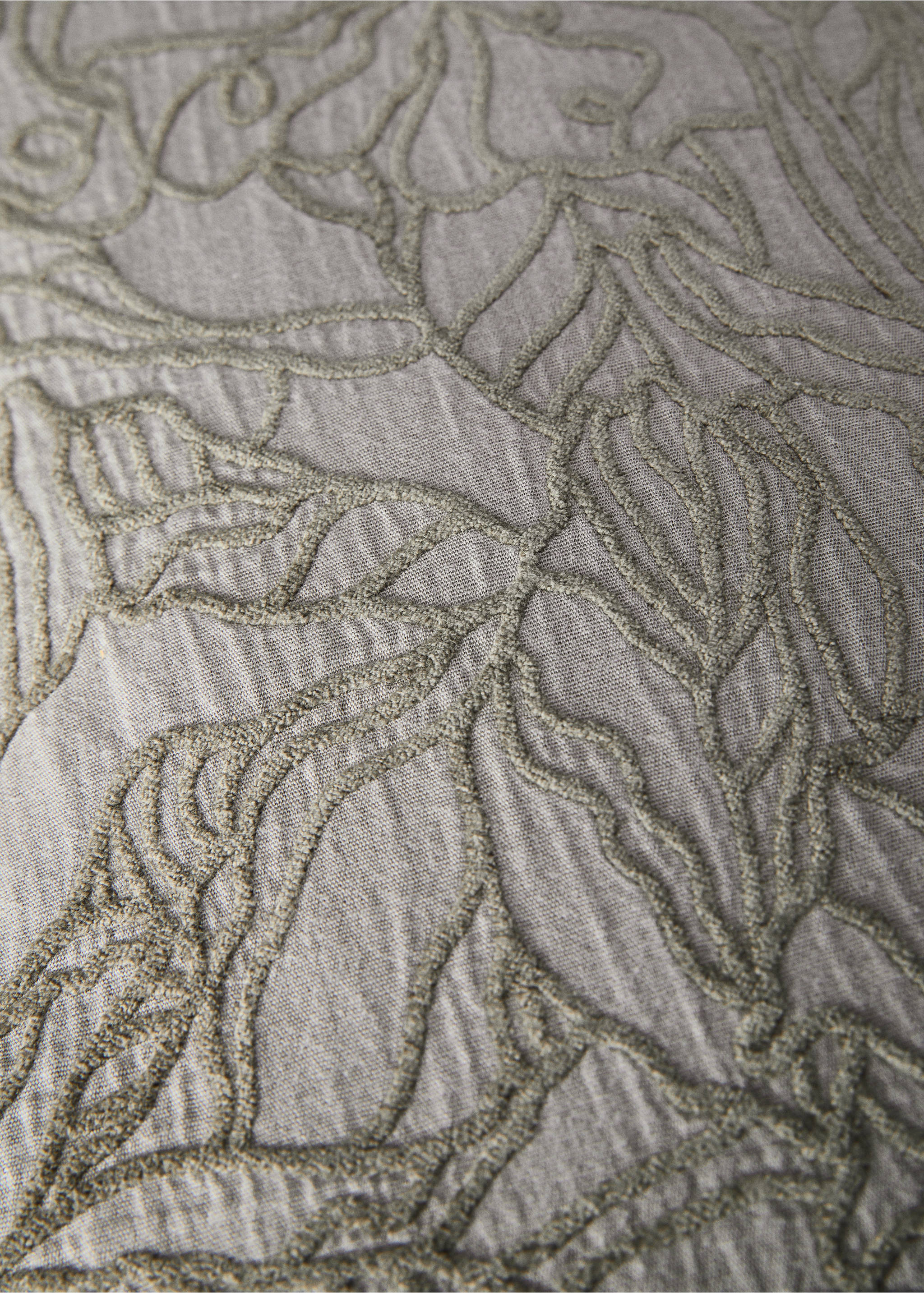 Housse de coussin tissu jacquard 40x60 cm - Détail de l'article 2, Marron moyen. Ref: 87082947-00.