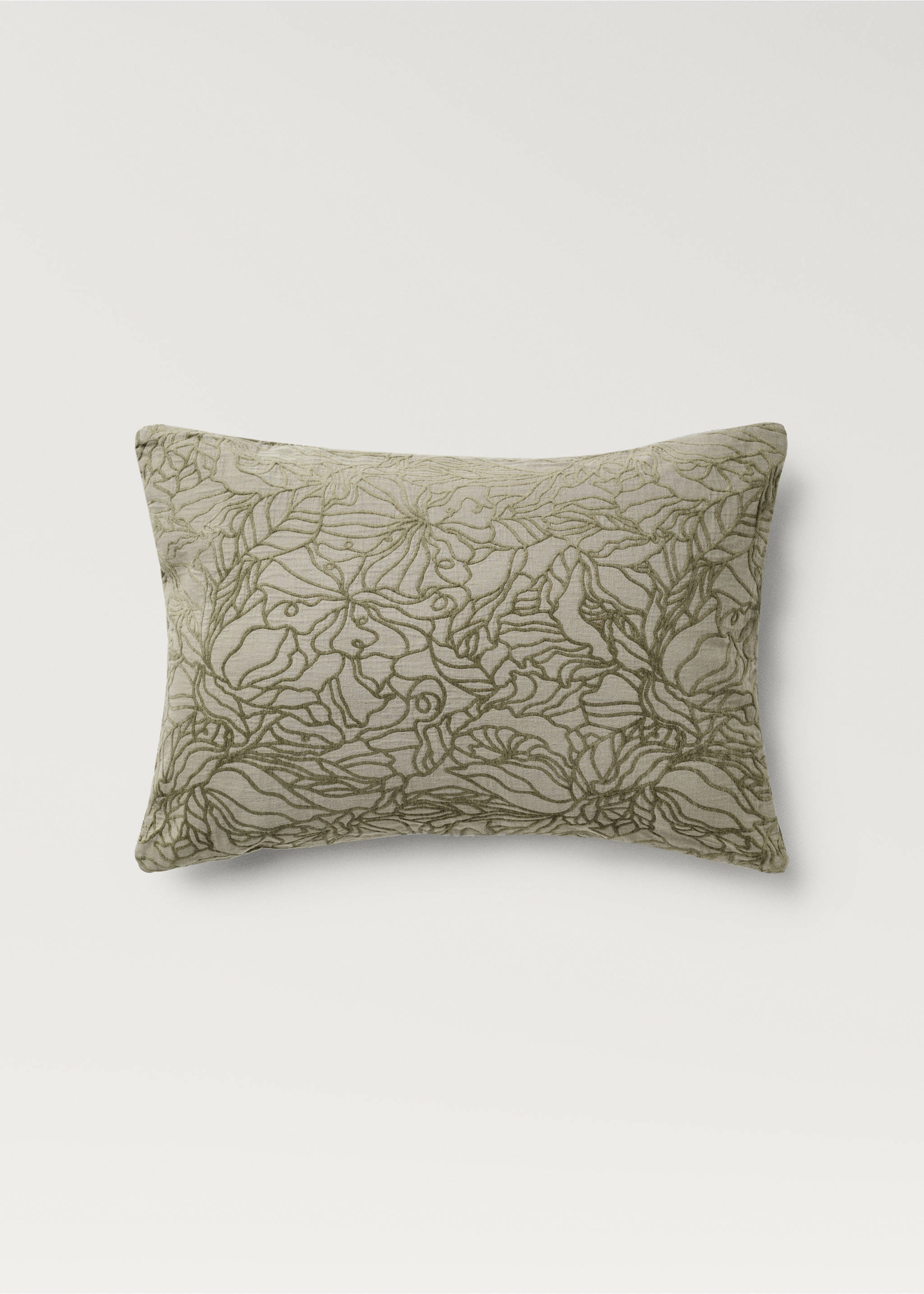 Jacquard fabric cushion cover 40x60 cm - Article without model, Forest Green. Ref: 87082947-00.