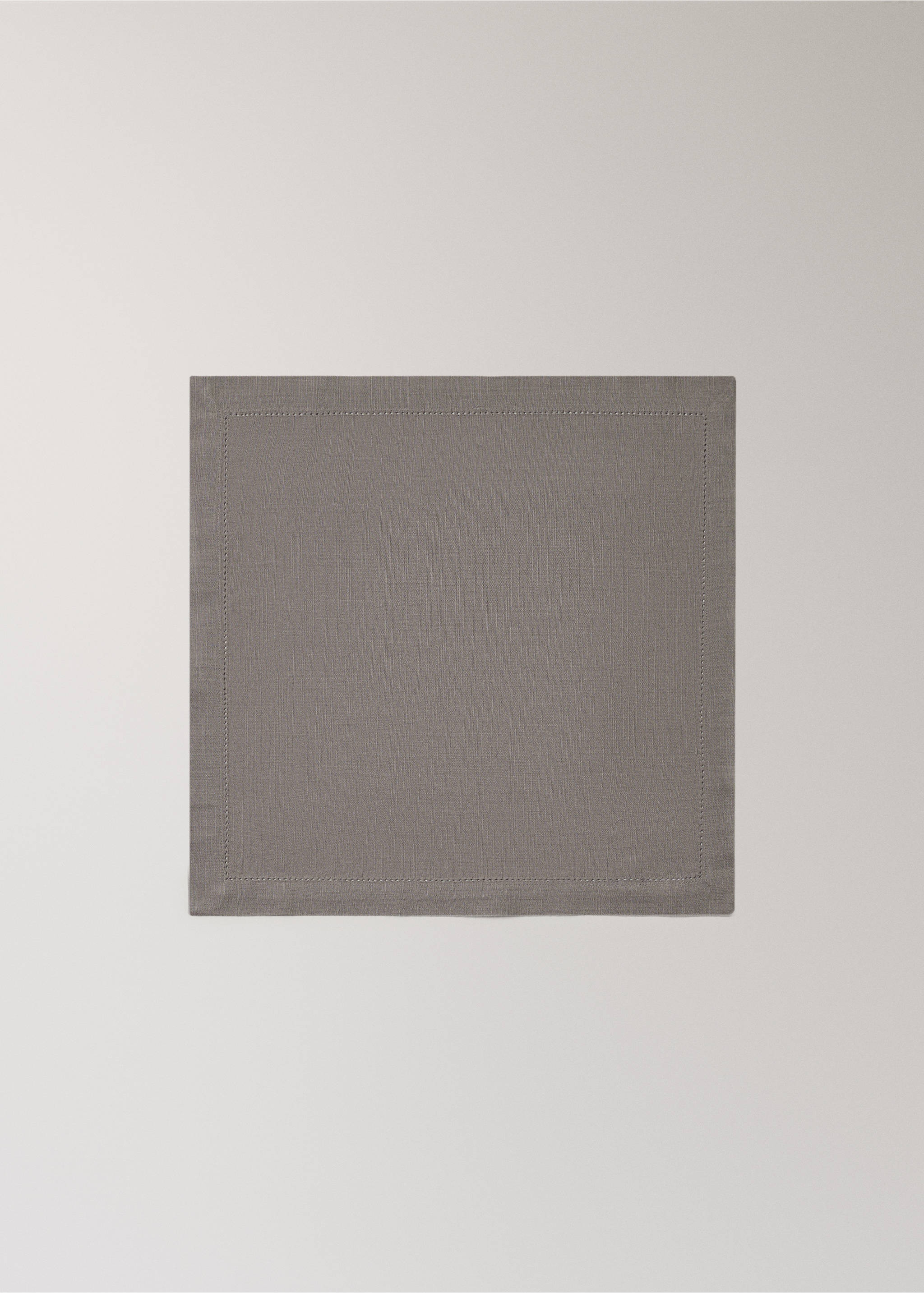 Baumwollservietten mit Hohlsaum - Artikel ohne Model, Mittelgrau. Ref: 87082950-00.