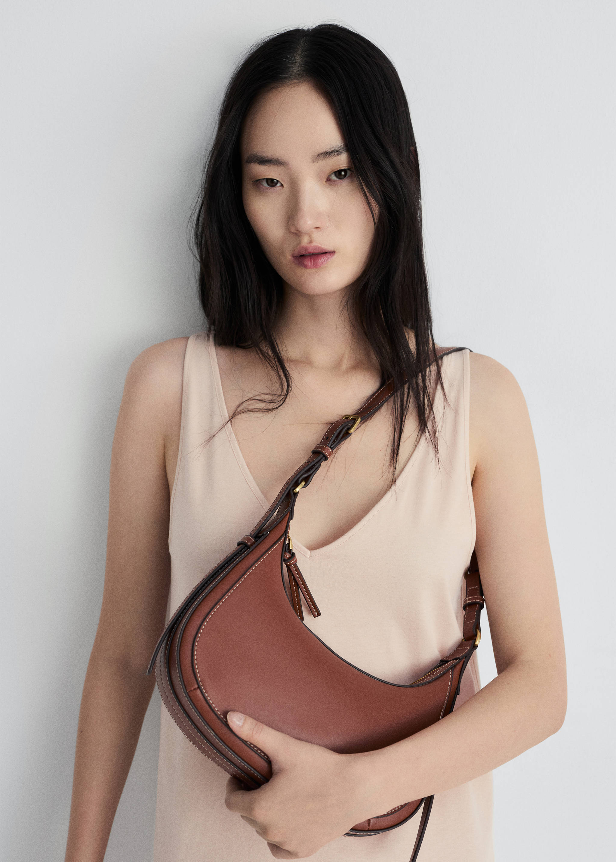 Klänning i bomull med mjuk finish - Bild av mittparti