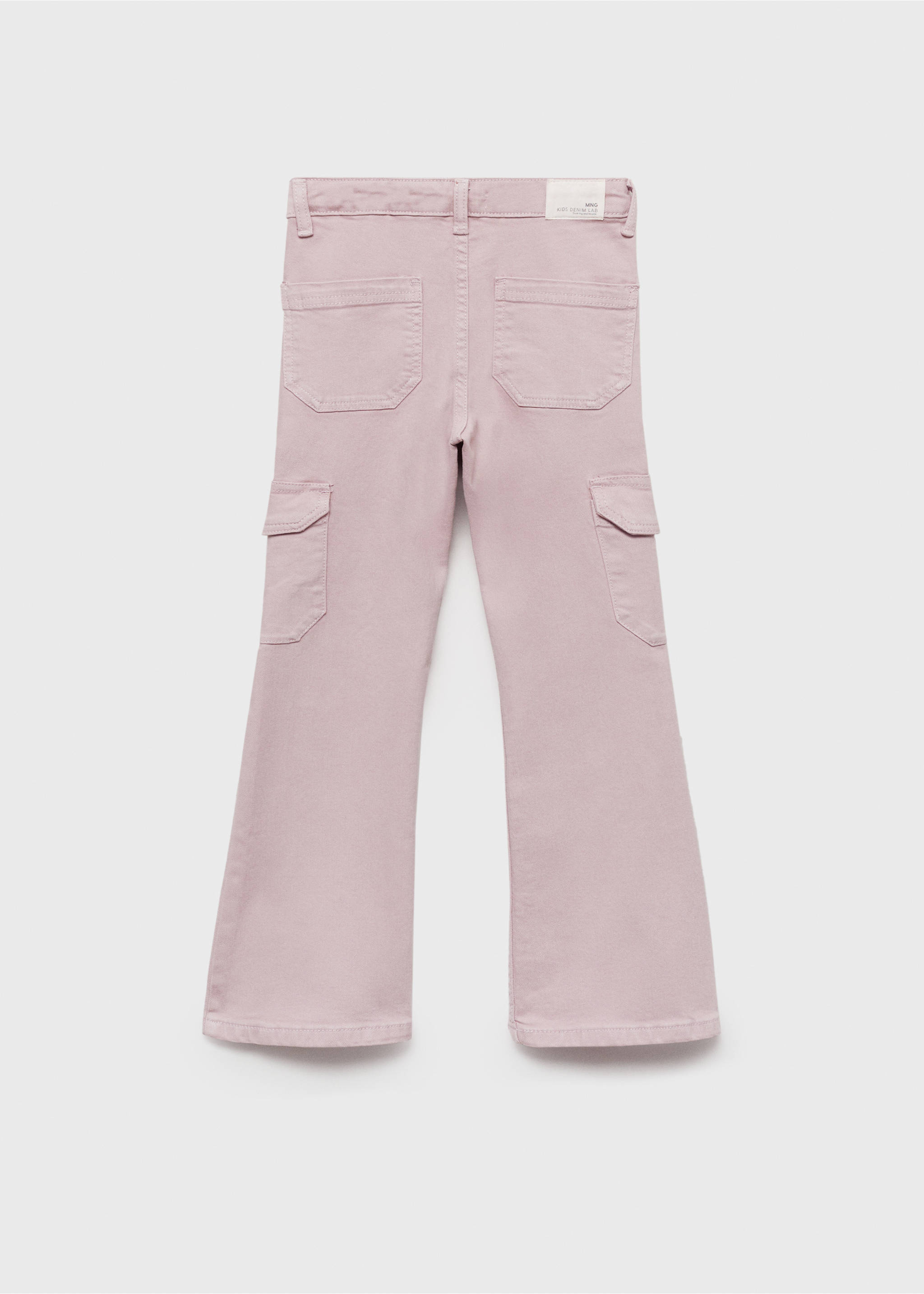 Flared cargo jeans - Reverse of the article, Light/Pastel Purple. Ref: 87083269-00.
