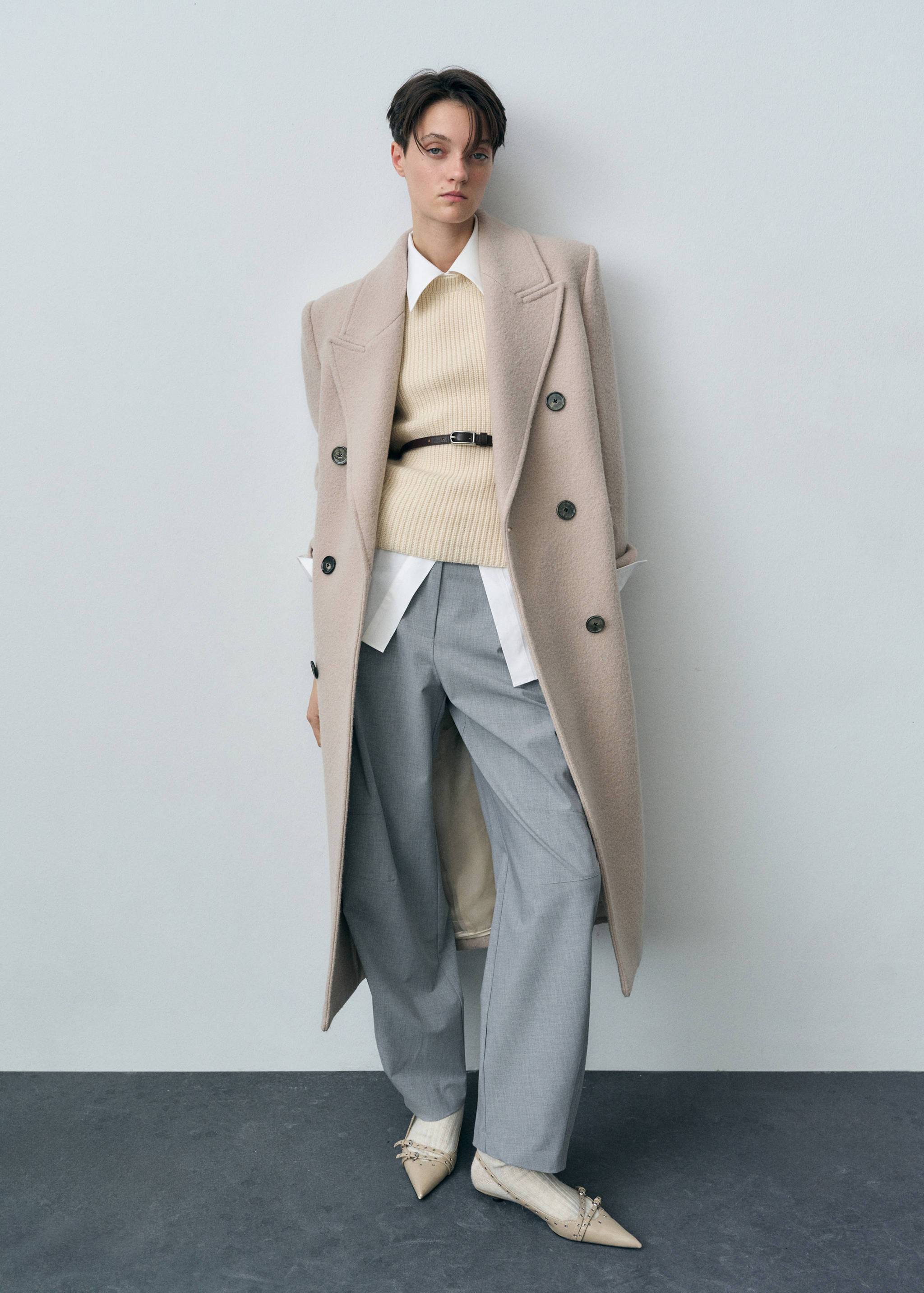 Ribbed wool-blend top - General plane